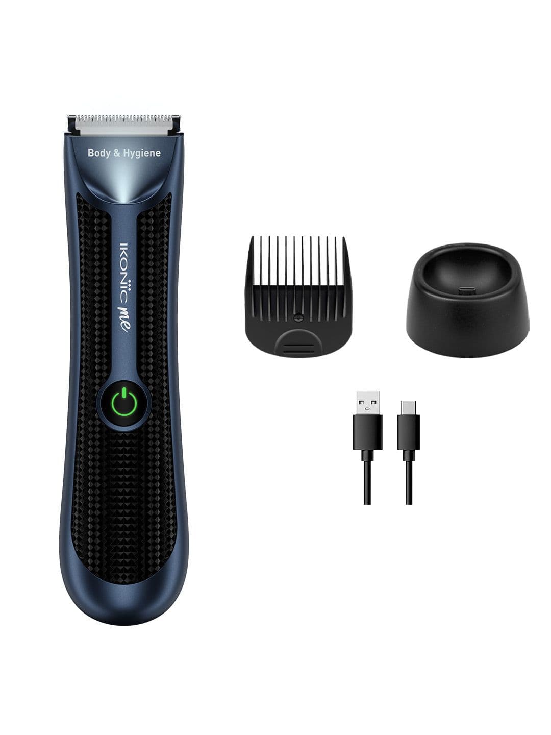 Ikonic Me Body & Hygiene Waterproof Trimmer with Upto 90 Minutes Runtime - Blue