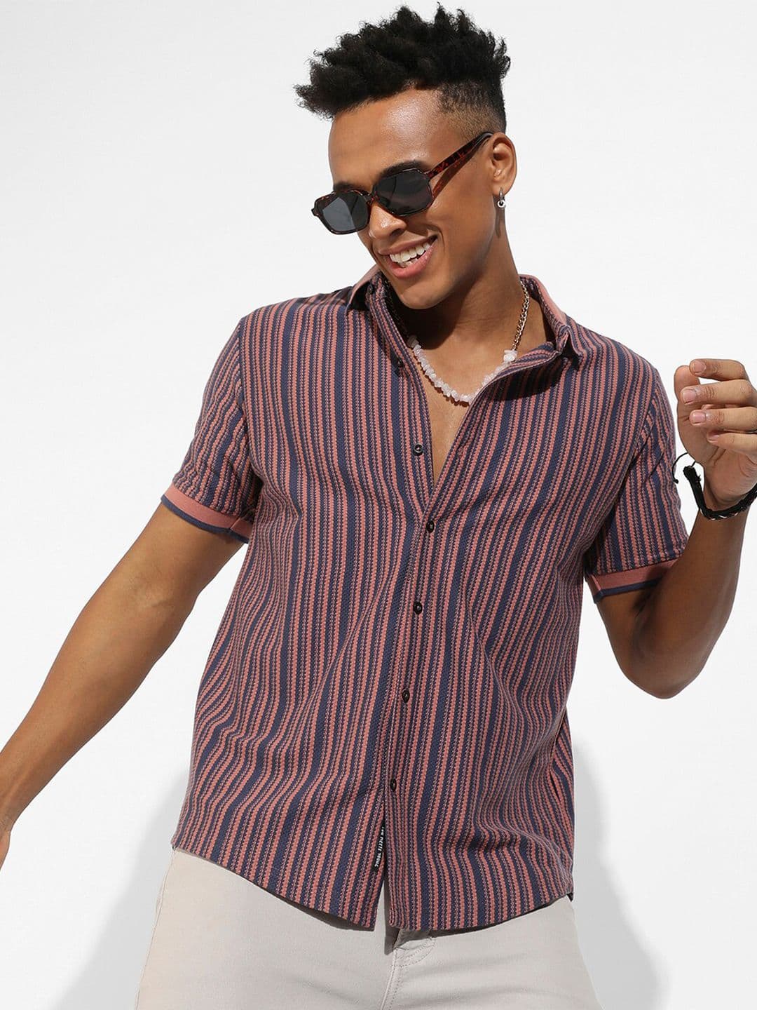 CAHOOT Striped Classic Cotton Casual Shirt - view 1