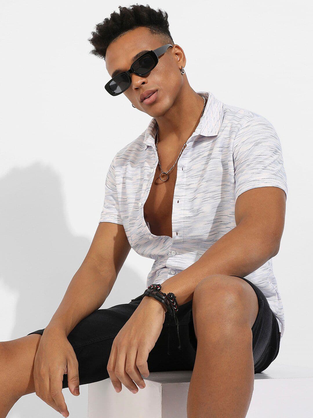 CAHOOT Classic Abstract Printed Cotton Casual Shirt - view 1