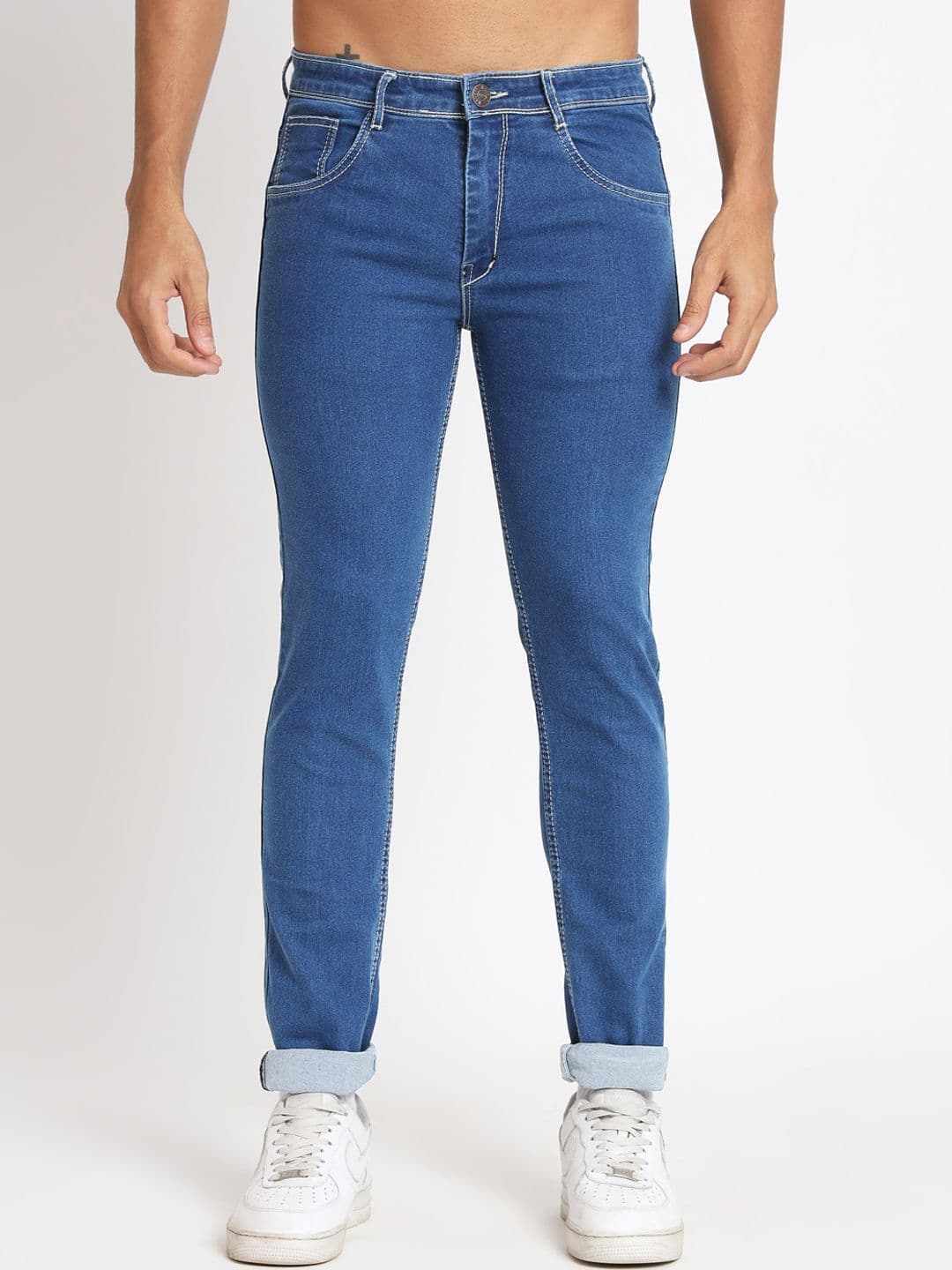 RAGZO Men Slim Fit Low-Rise Clean Look Stretchable Jeans - view 1