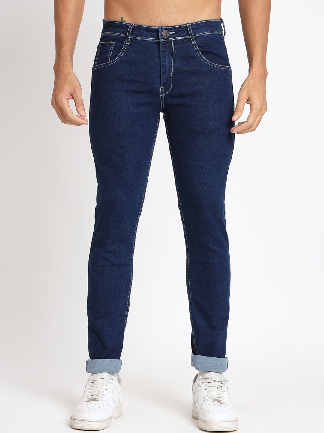 RAGZO Men Slim Fit Low-Rise Clean Look Stretchable Jeans - view 1