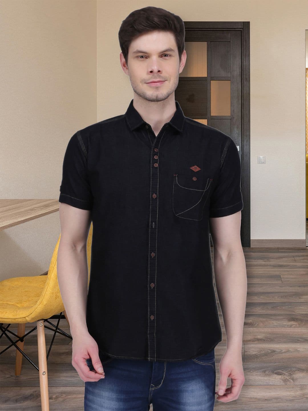 Kuons Avenue Smart Slim Fit Denim Casual Shirt - view 1