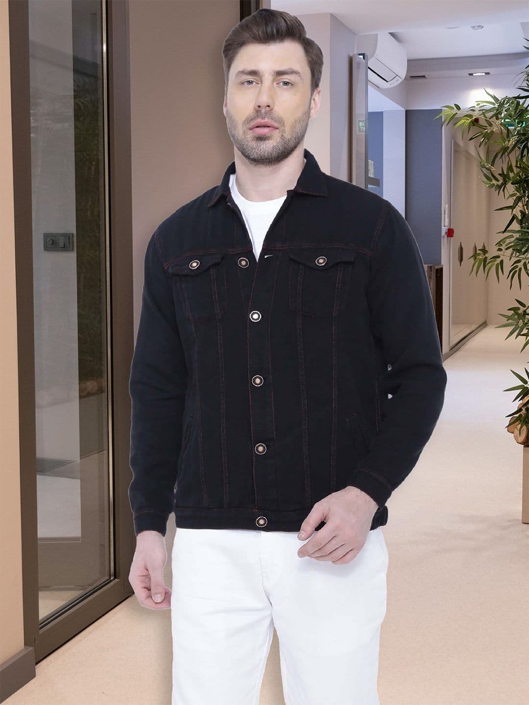 Kuons Avenue Spread Collar Denim Jacket - view 1