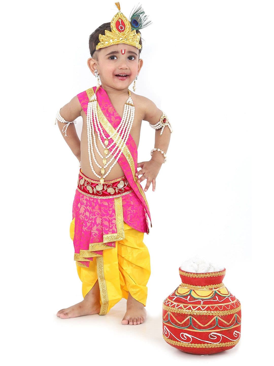 RAJ FANCY DRESSES Unisex Kids Top with Dhoti Pants