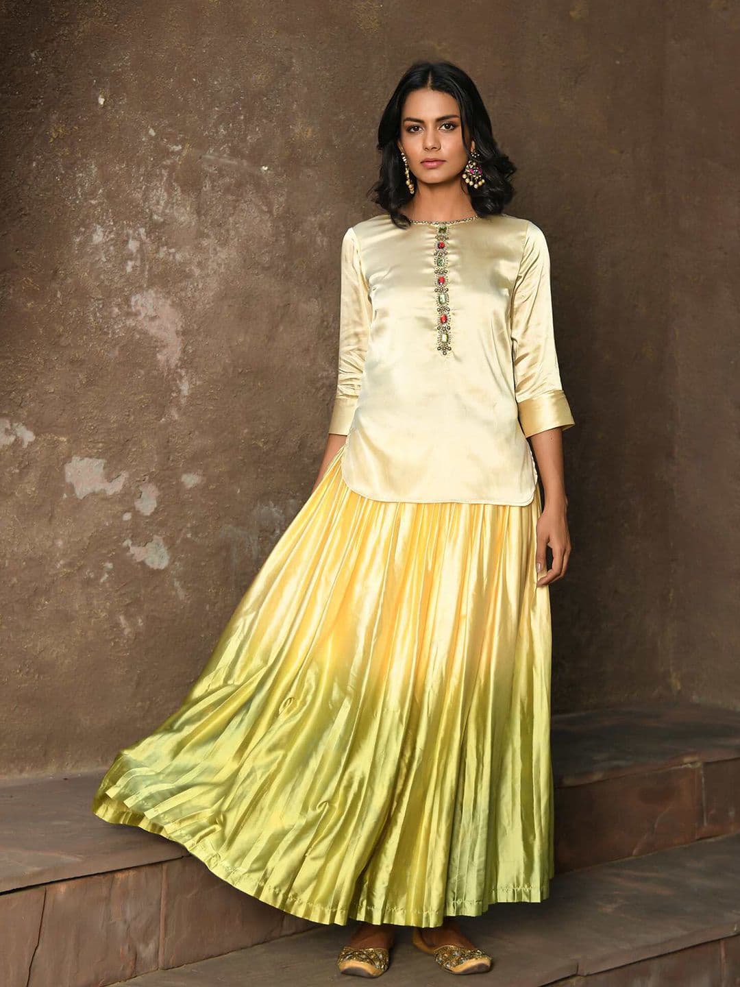 NUHH Embroidered Zardozi Ready To Wear Lehenga & Blouse With Dupatta - view 1