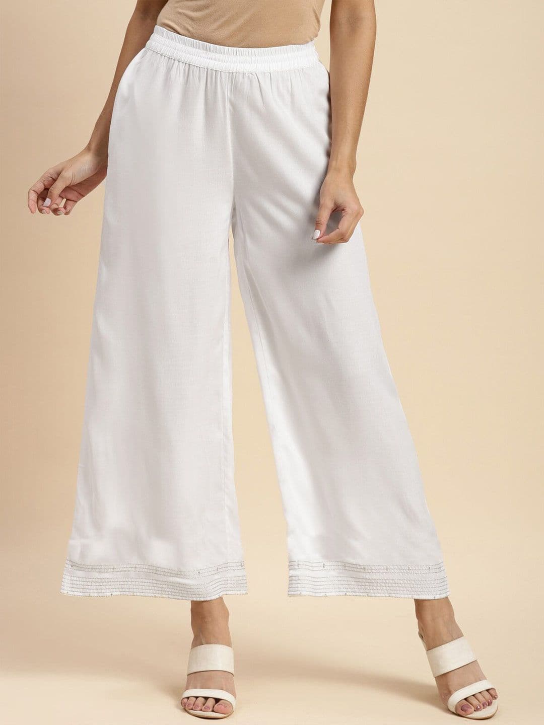 Rangita Women Flared Ethnic Palazzos - view 1