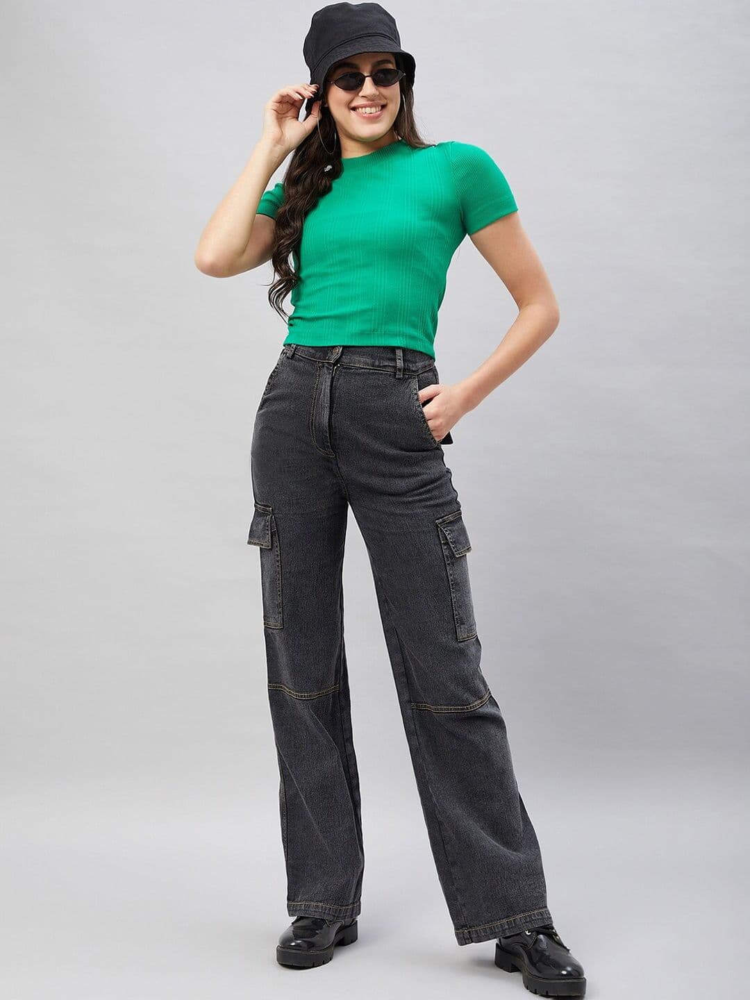 Chemistry Women Straight Fit High-Rise Clean Look Light Fade Pure Cotton Jeans - view 1