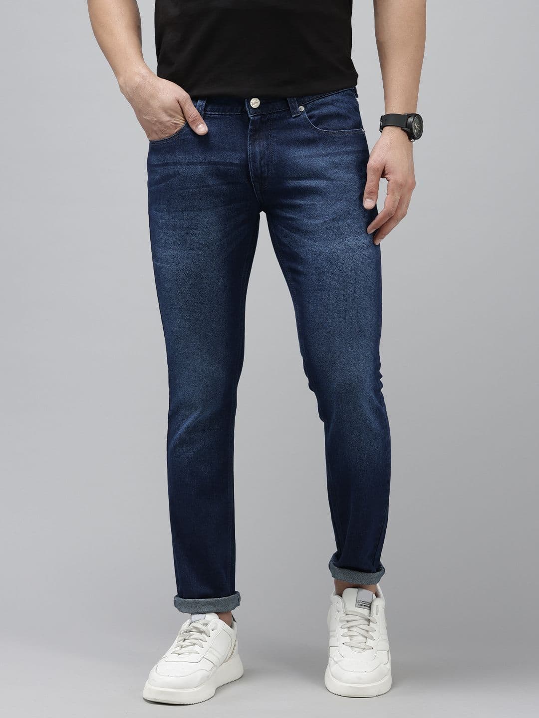 SPYKAR Men Skinny Fit Low-Rise Light Fade Pure Cotton Jeans - view 1