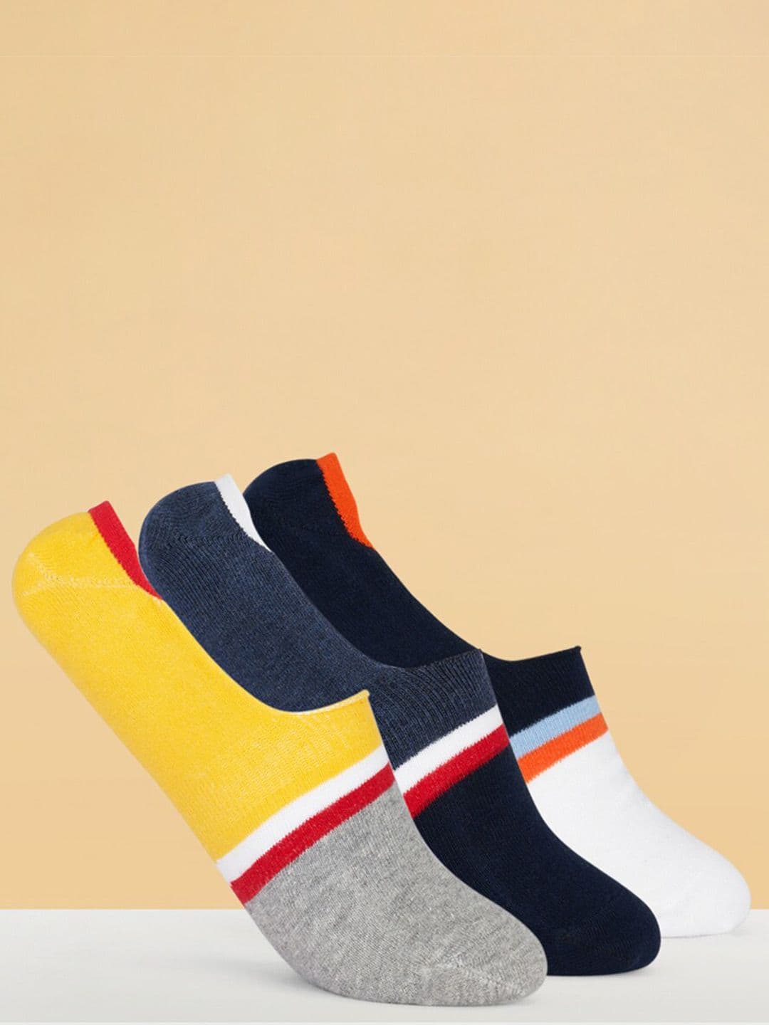 Ajile by Pantaloons Men Pack Of 3 Patterned Shoe Liners Socks - view 1