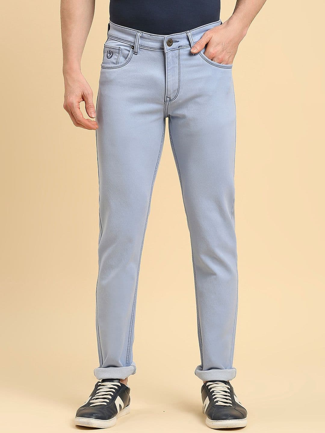 HJ HASASI Men Slim Fit Clean Look Pure Cotton Stretchable Jeans - view 1