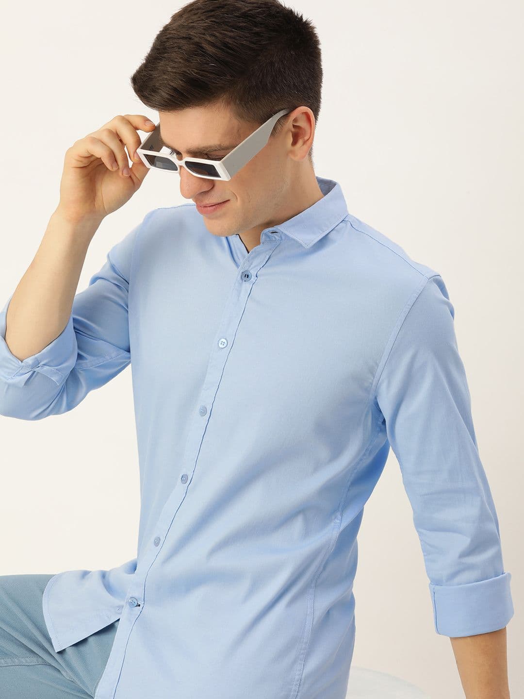 Mast & Harbour Men Classic Slim Fit Opaque Casual Shirt - view 1