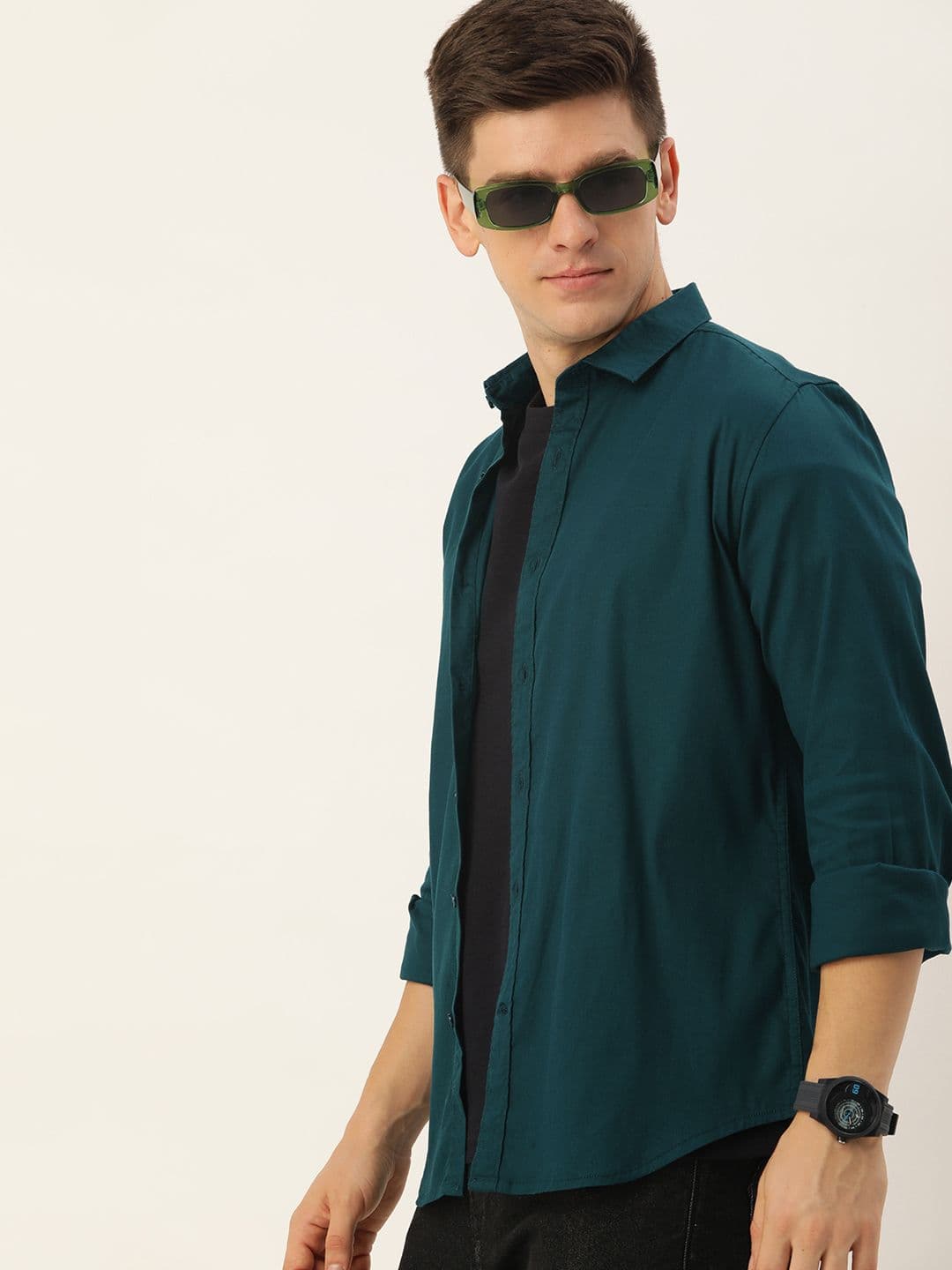Mast & Harbour Men Classic Slim Fit Opaque Casual Shirt - view 1