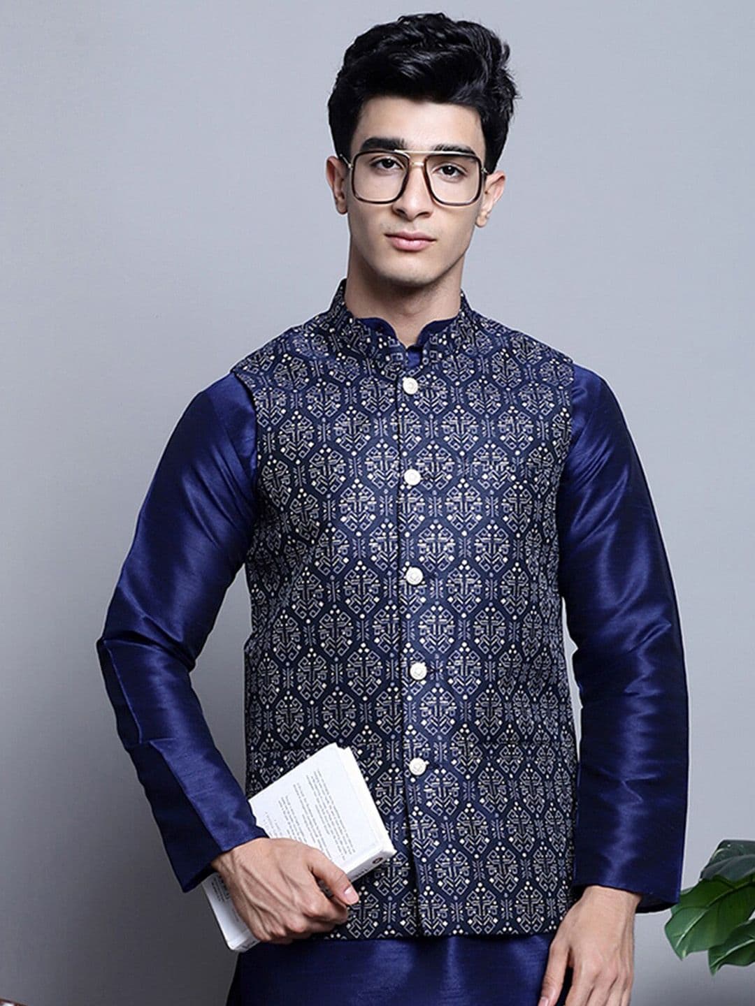 Jompers Printed Nehru Jacket - view 1