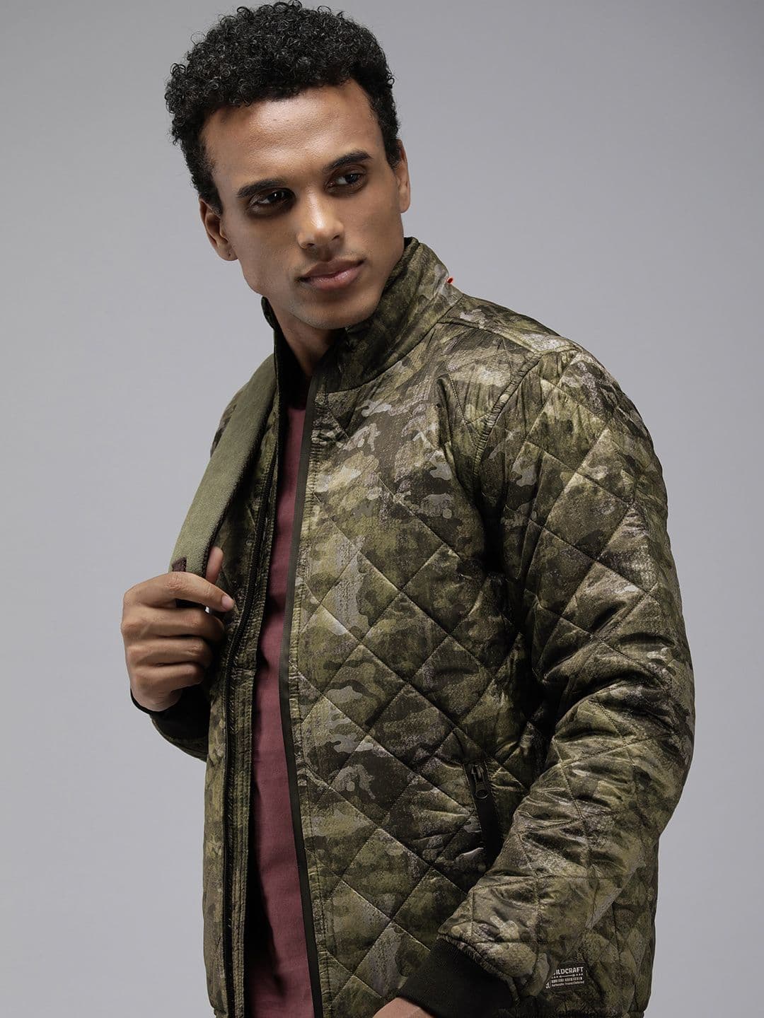 Wildcraft Camouflage Print Water Resistant Padded Jacket - view 1