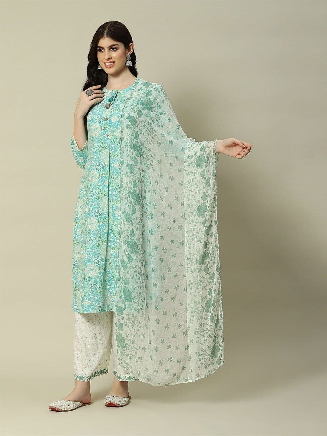 Rangriti Floral Printed Dupatta - view 1
