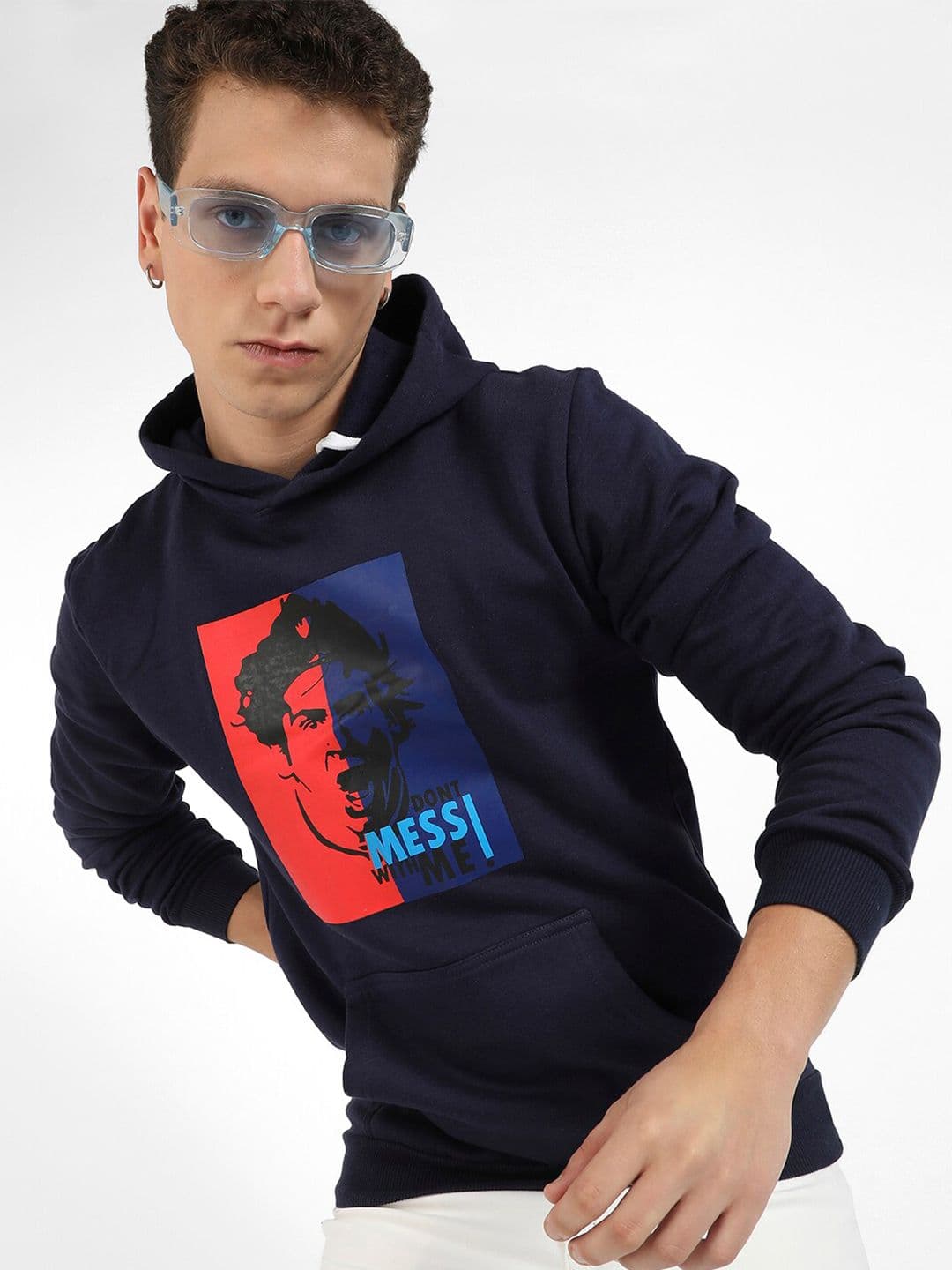 CAHOOT Graphic Printed Hooded Cotton Pullover Sweatshirt - view 1