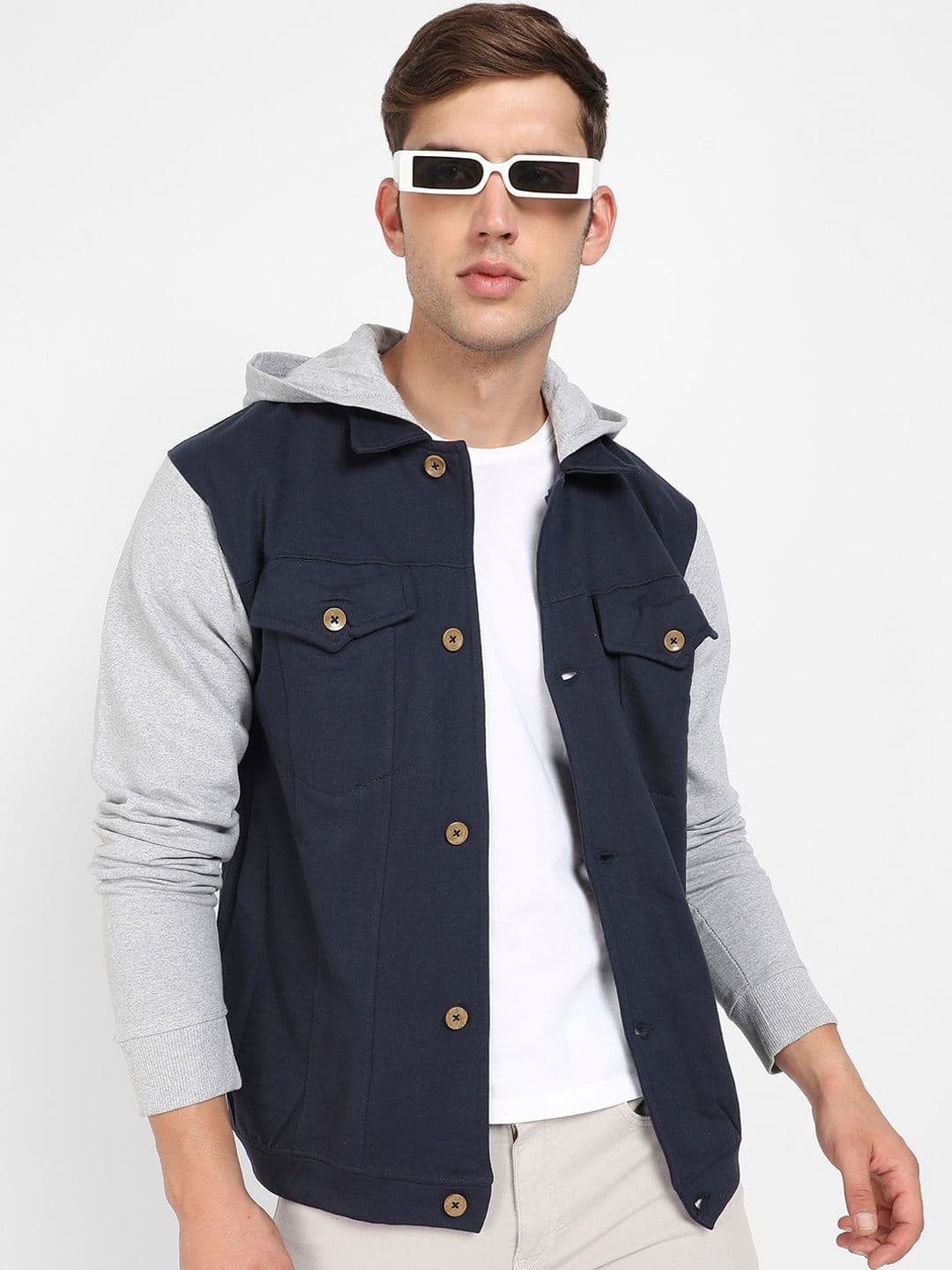 CAHOOT Colourblocked Windcheater Hooded Tailored Jacket - view 1