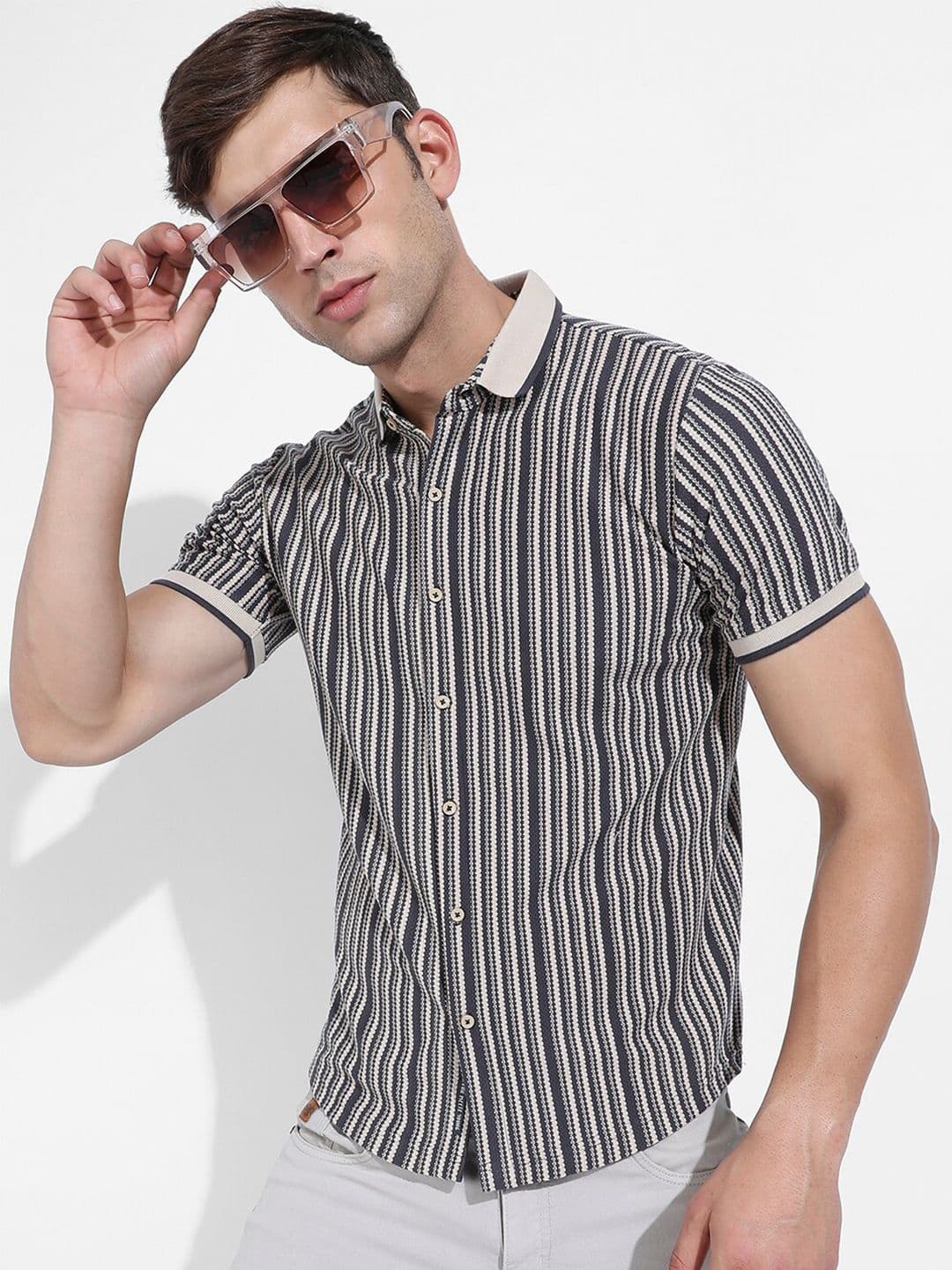 CAHOOT Classic Spread Collar Cotton Casual Shirt - view 1