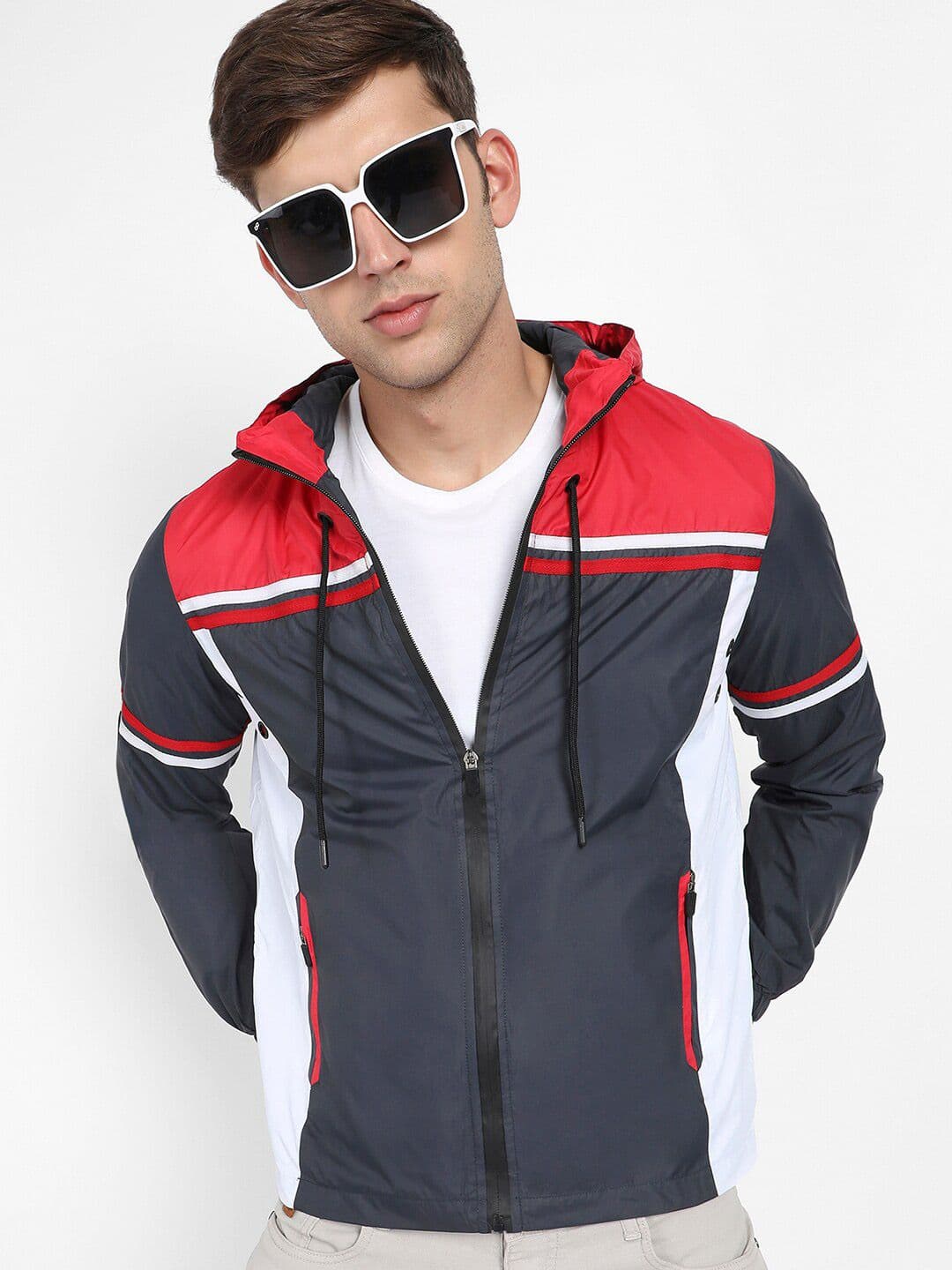 CAHOOT Hooded Colourblocked Windcheater Outdoor Tailored Jacket - view 1