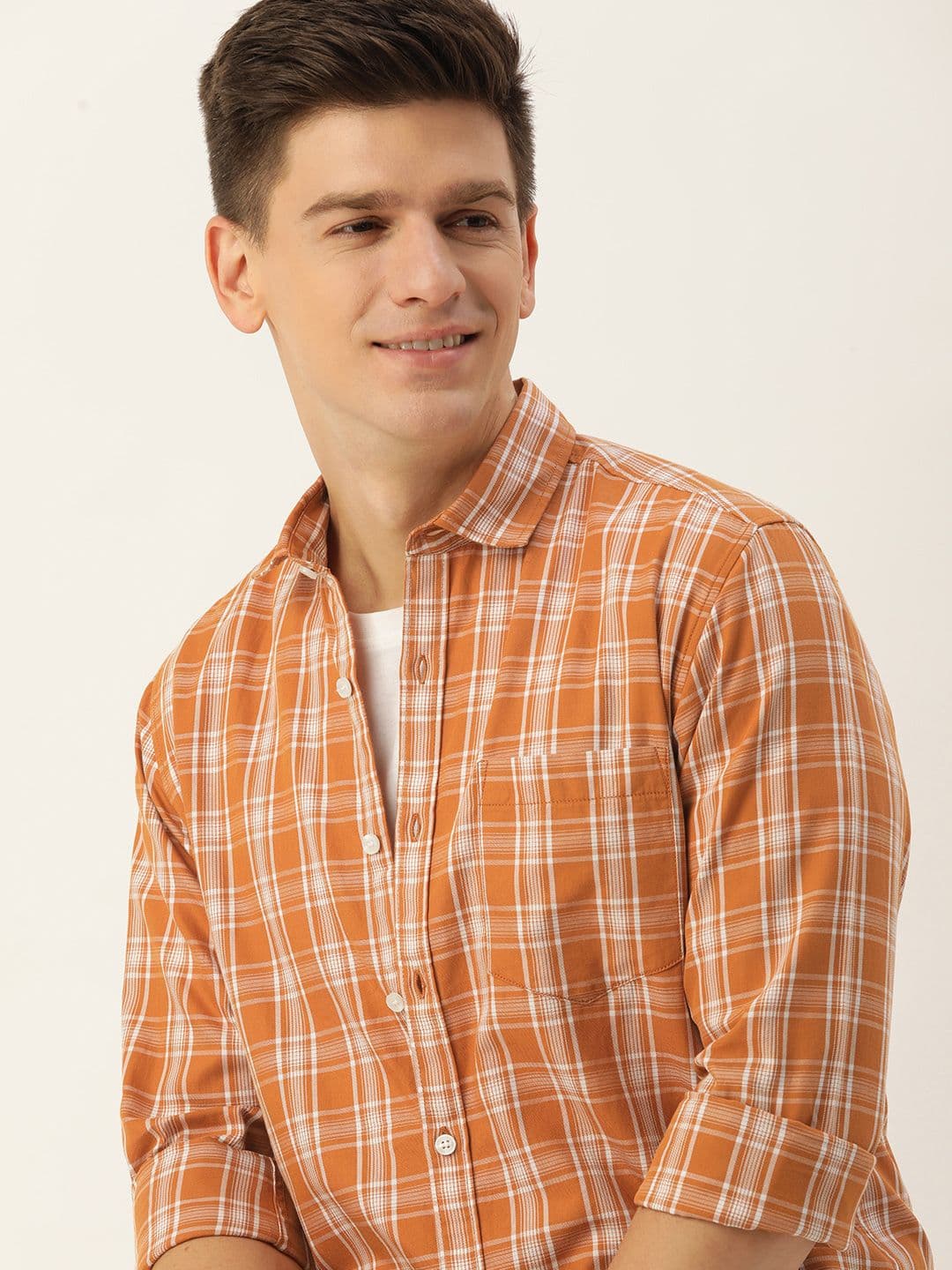 Mast & Harbour Men Standard Opaque Checked Casual Cotton Shirt - view 1