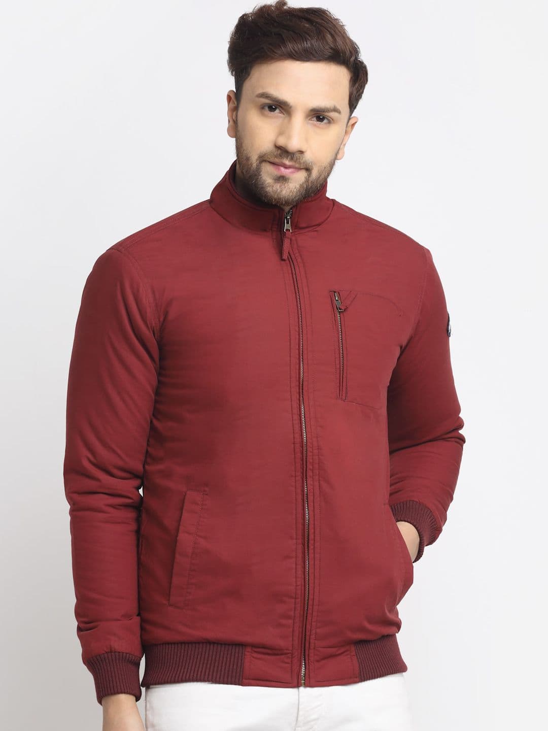 HOUSE OF VEDAS Mock Collar Lightweight Outdoor Padded Jacket - view 1