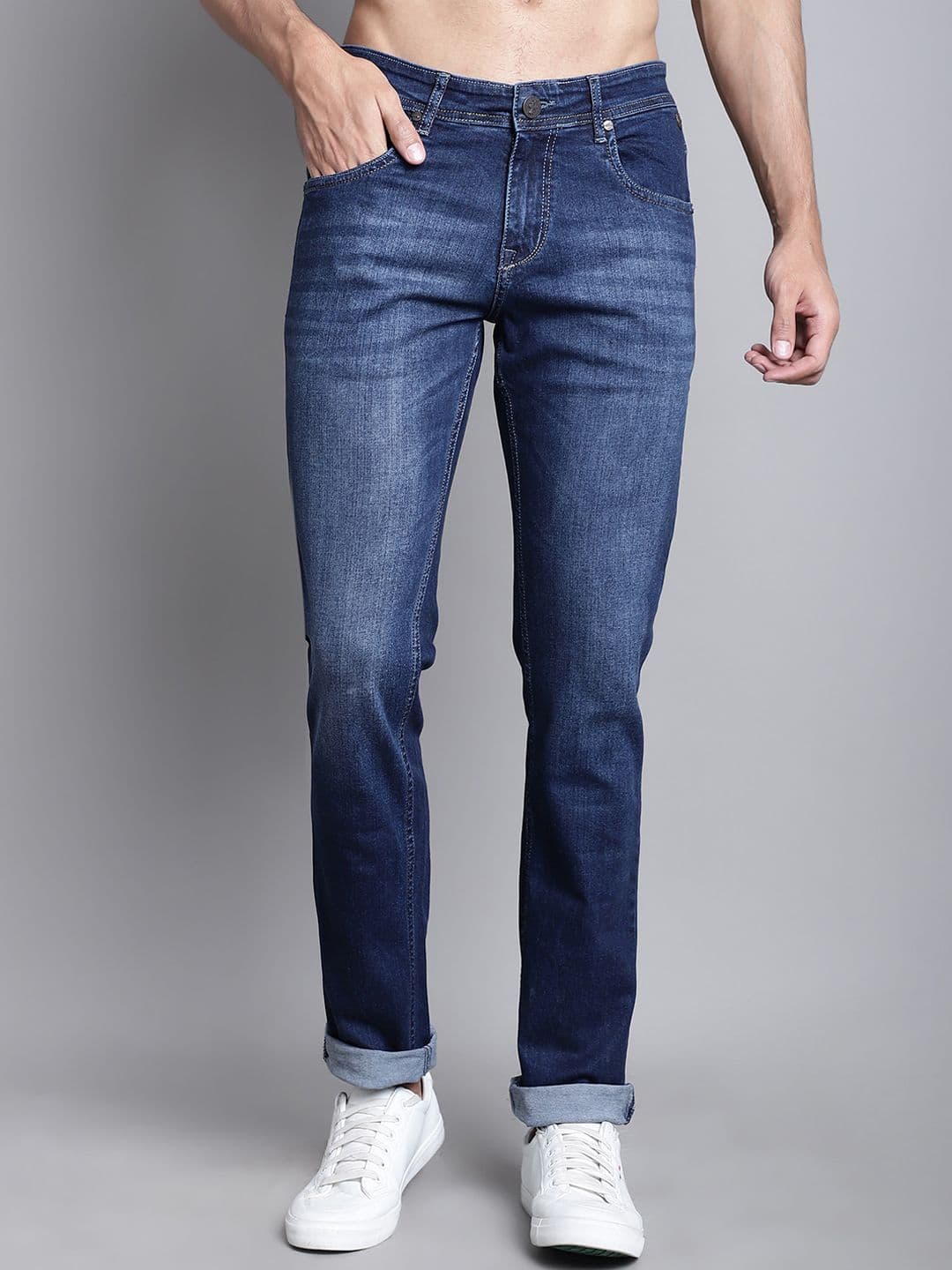 Cantabil Comfort Light Fade Stretchable Jeans - view 1