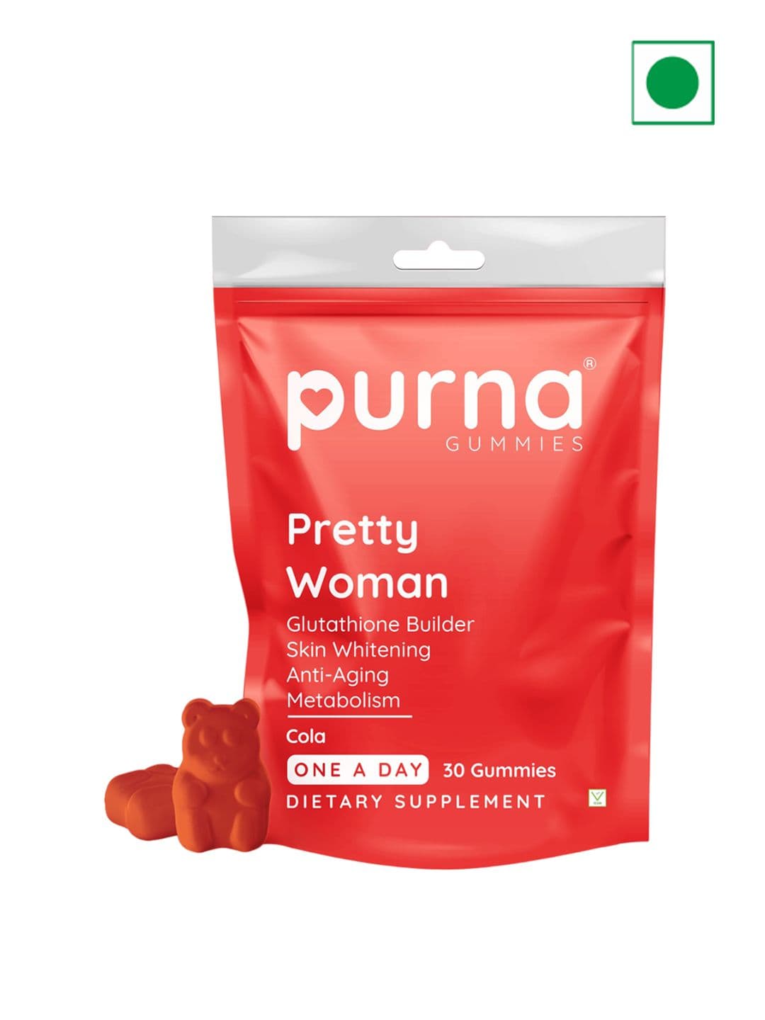 Purna Gummies Pretty Woman Cola Glutathione Beauty Wellness Gummies - 30 Gummies - view 1