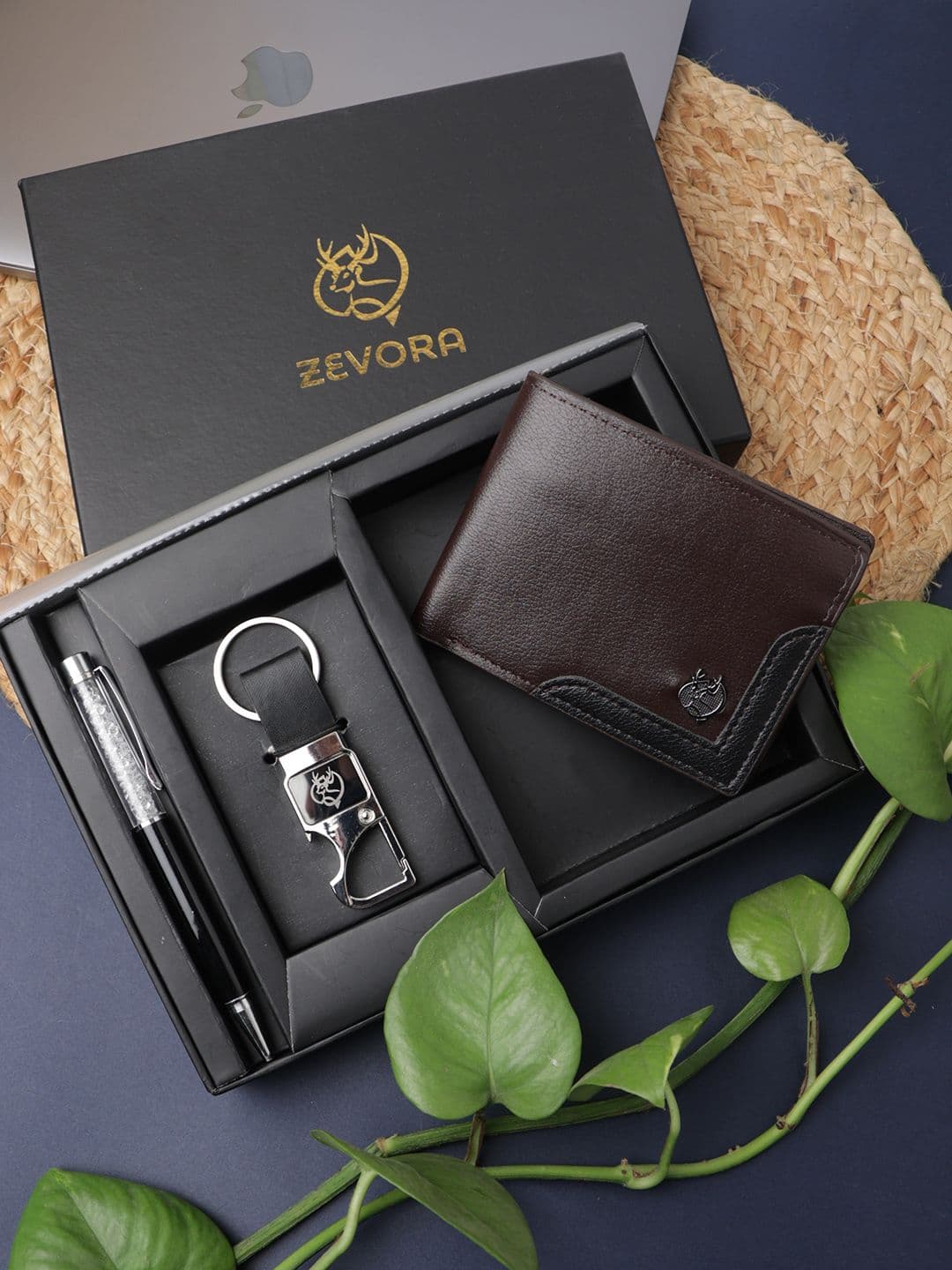 ZEVORA Men Leather Accessory Gift Set