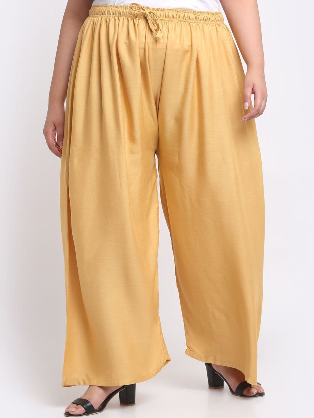 Trend Level Plus Size Flared Ethnic Palazzos - view 1