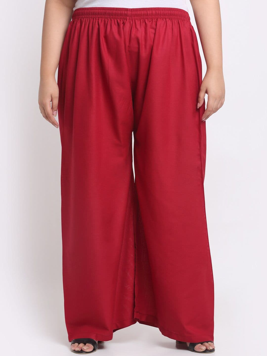 Trend Level Plus Size Flared Ethnic Palazzos - view 1