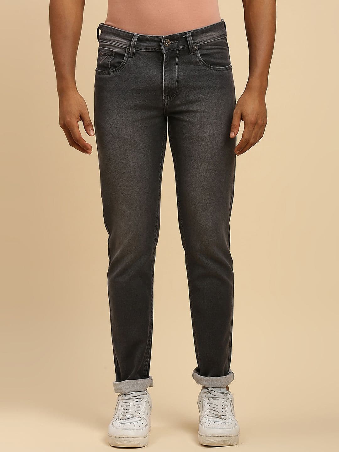HJ HASASI Men Clean Look Slim Fit Heavy Fade Pure Cotton Jeans - view 1