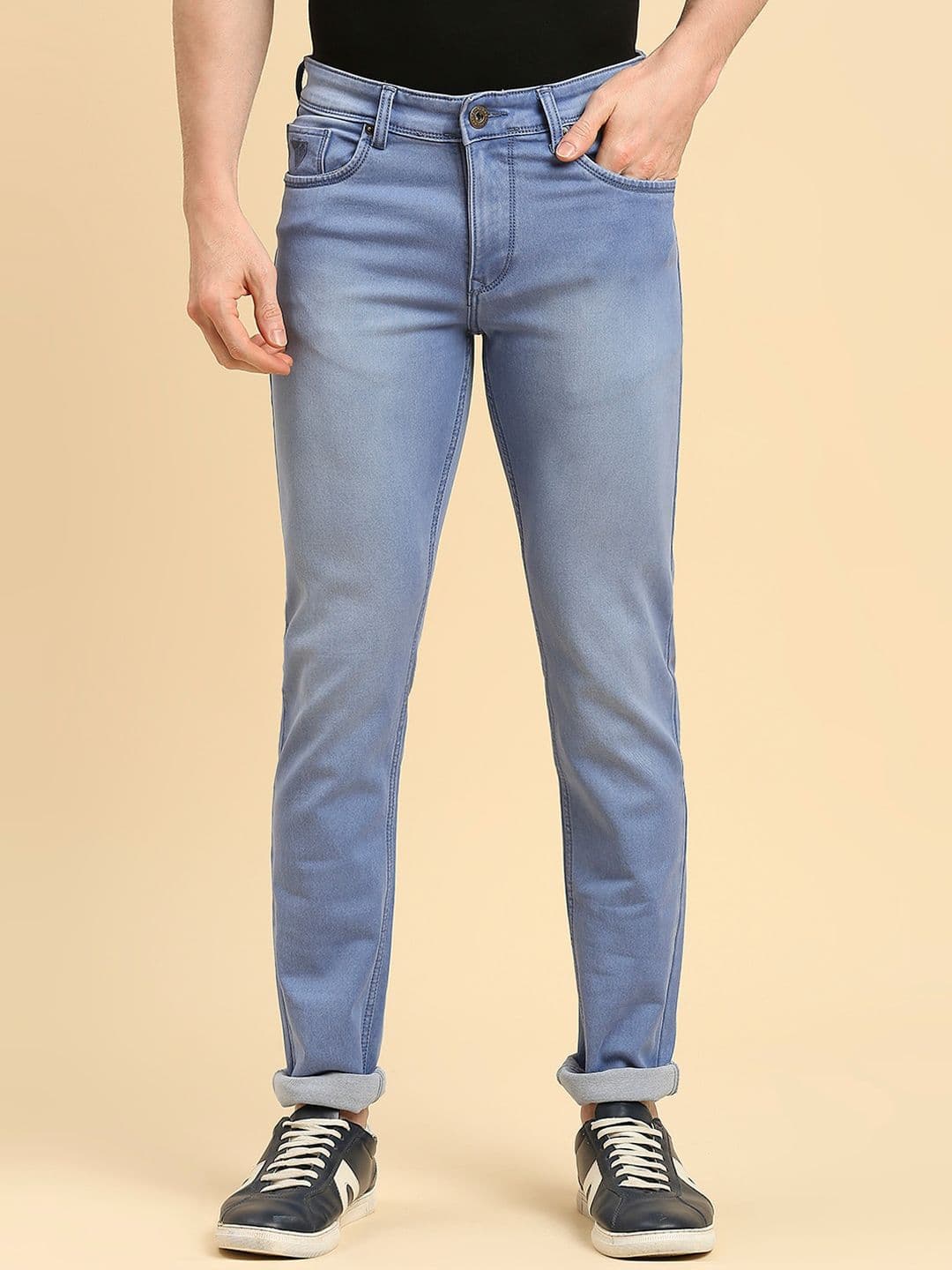 HJ HASASI Men Slim Fit Heavy Fade Pure Cotton Jeans - view 1