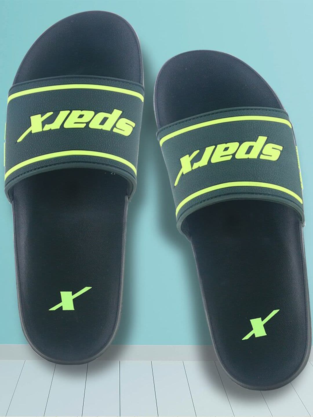 Sparx Men Brand Logo Printed Sliders - view 1