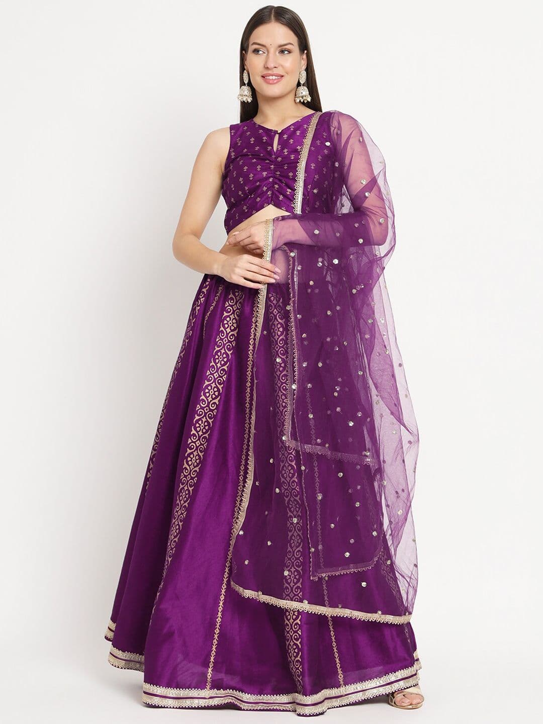 studio rasa Ethnic Motifs Printed Ready to Wear Lehenga & Blouse With Dupatta - view 1