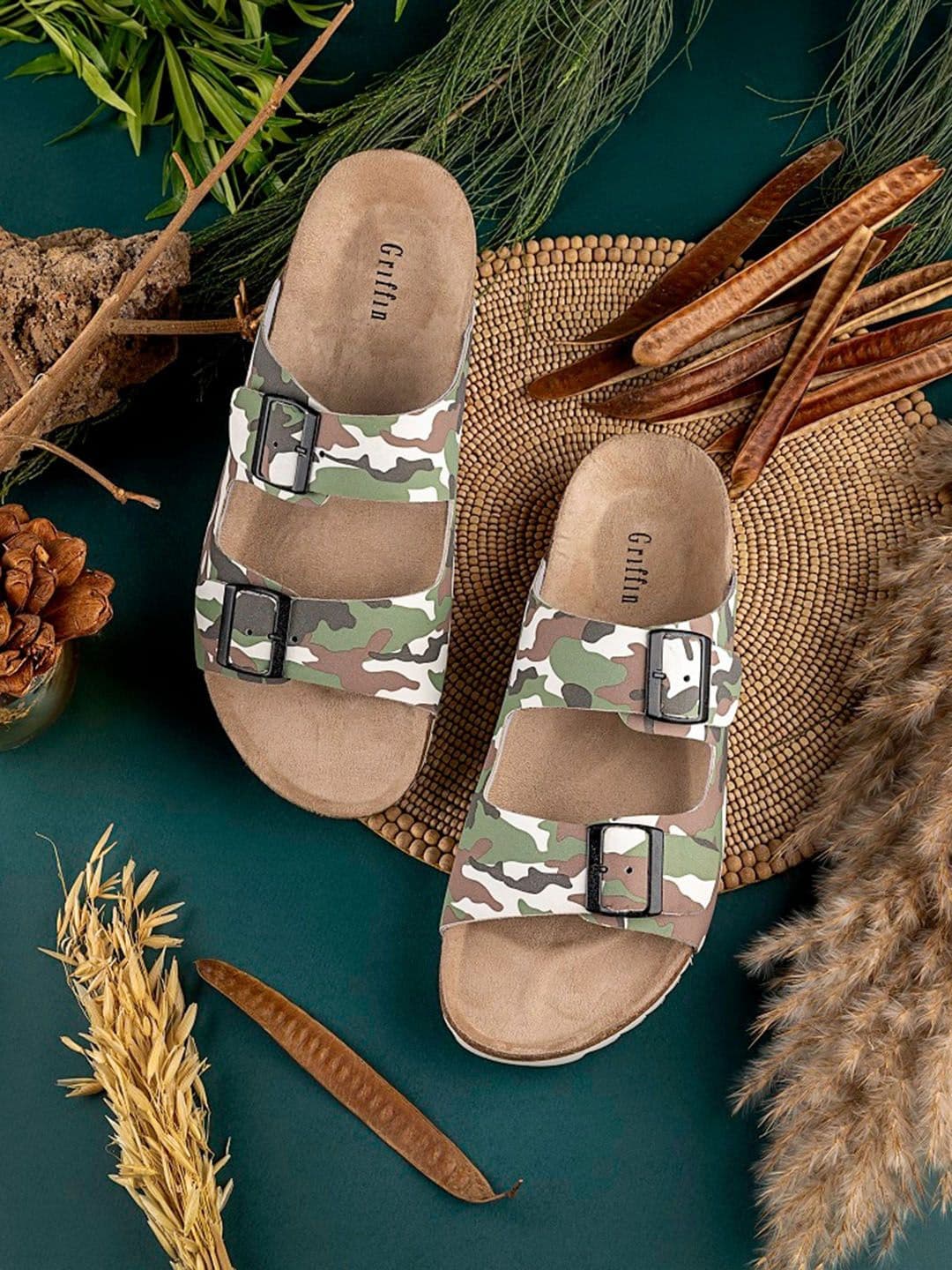 GRIFFIN Men Camouflage Printed Comfort Sandals - view 1