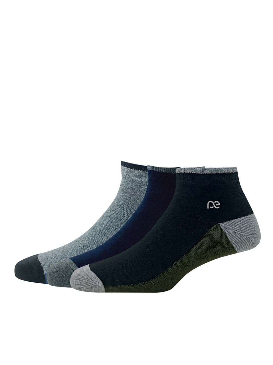 Peter England Men Pack Of 3 Colourblocked Pattern Ankle-Length Socks - view 1