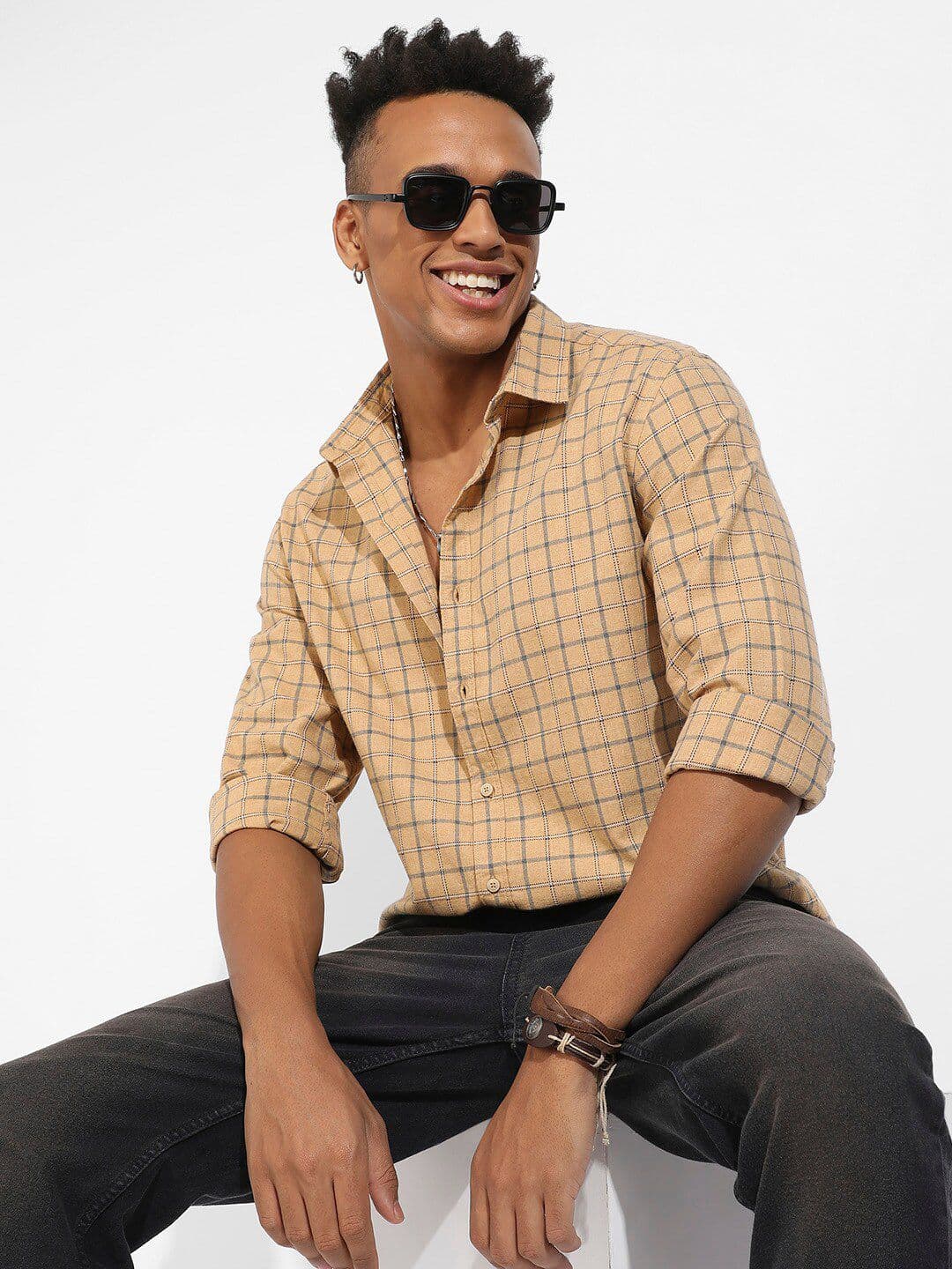CAHOOT Classic Tartan Checked Cotton Casual Shirt - view 1