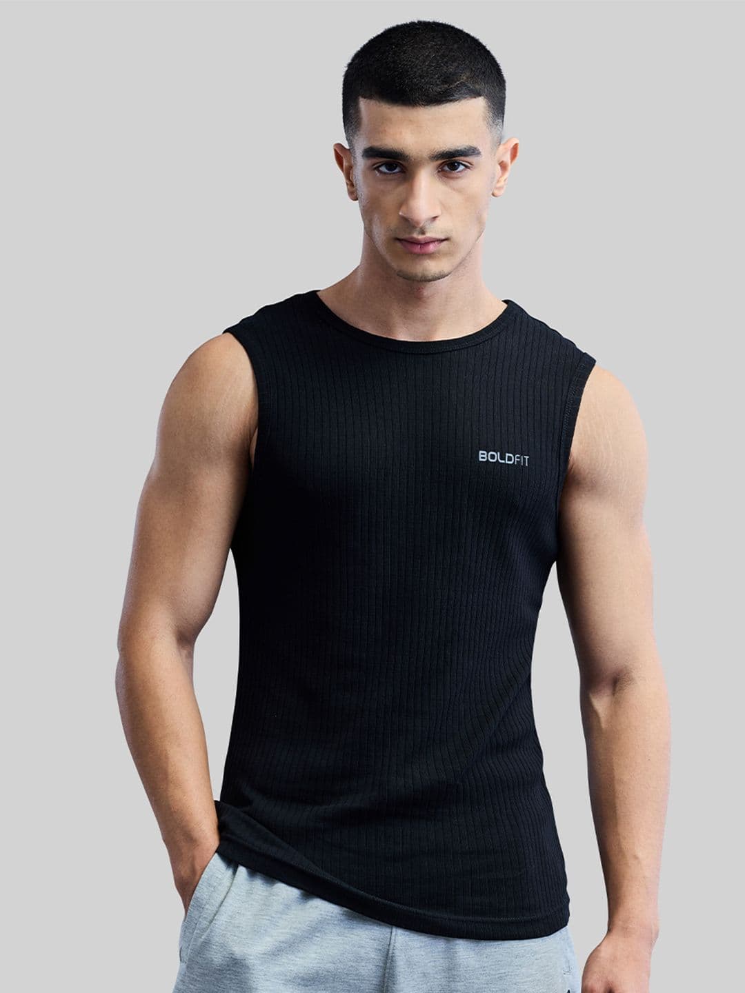 BOLDFIT Breathable Cotton Innerwear Gym Vest