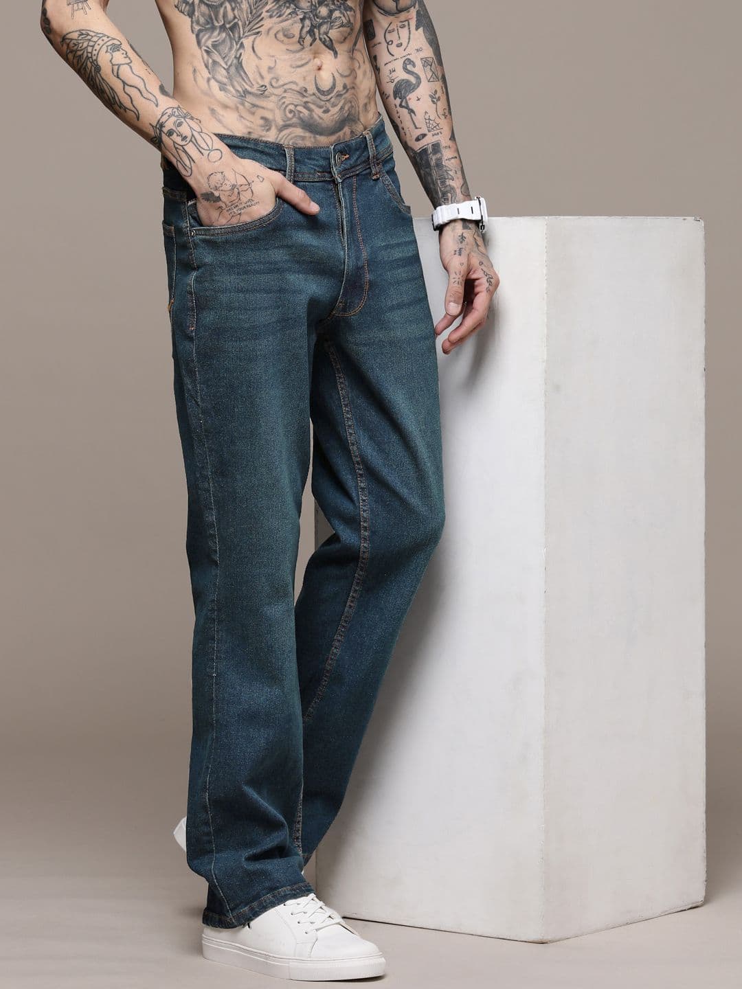 The Roadster Life Co. Men Bootcut Light Fade Jeans - view 1