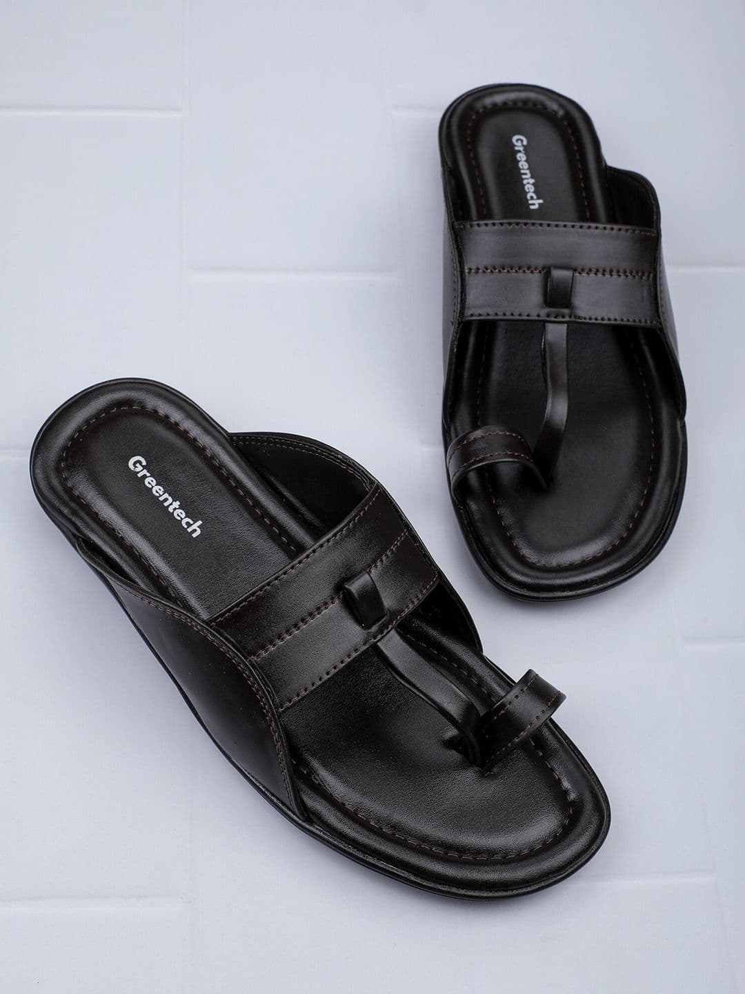 Greentech Men One Toe Ethnic Kolhapuri Sandals - view 1