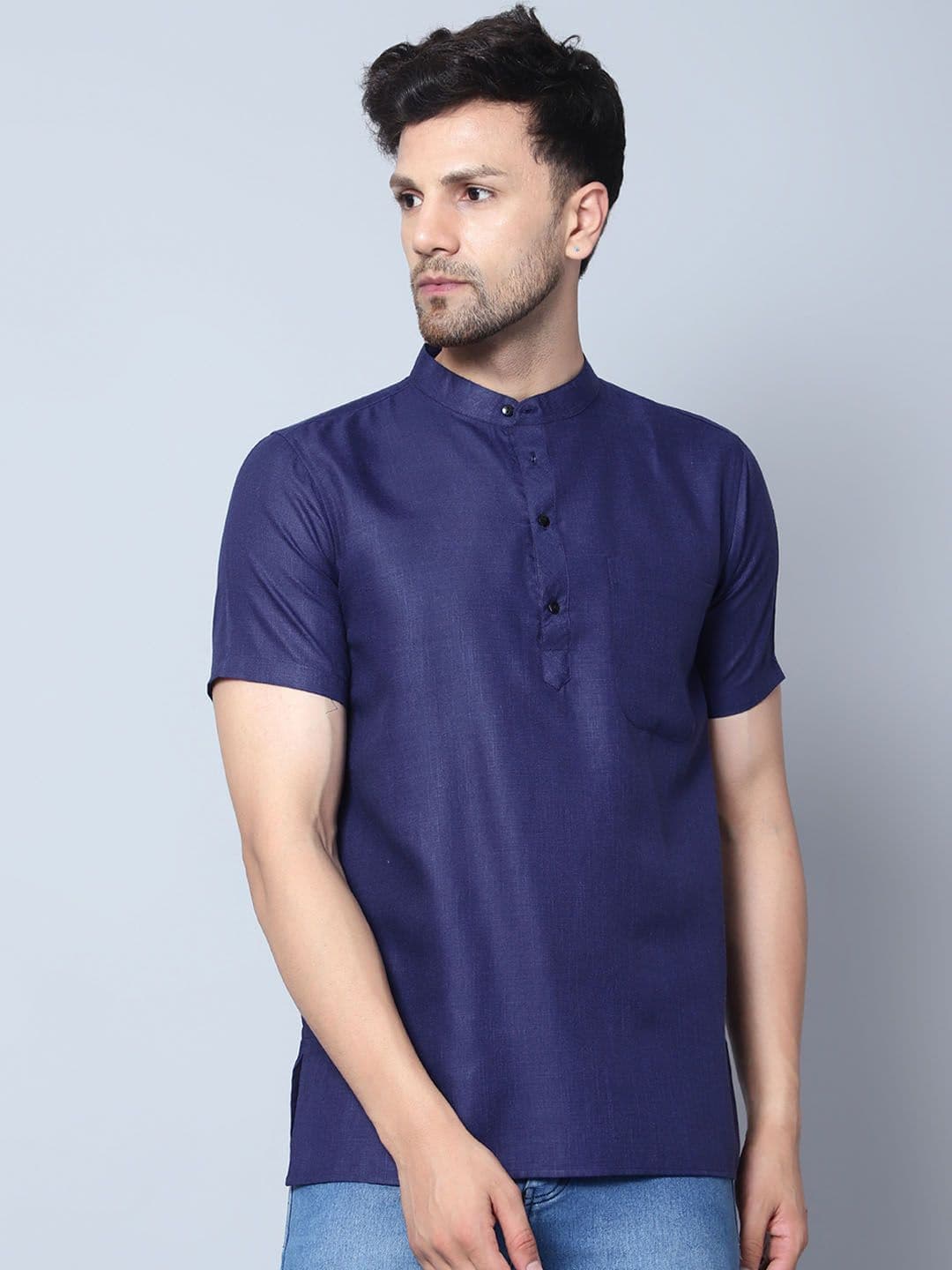 Latest Chikan Garments Mandarin Collar Straight Kurta - view 1