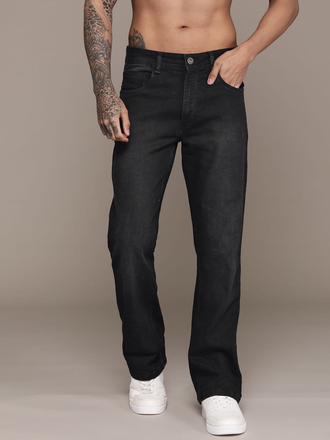 The Roadster Lifestyle Co. Men Bootcut Light Fade Stretchable Jeans - view 1