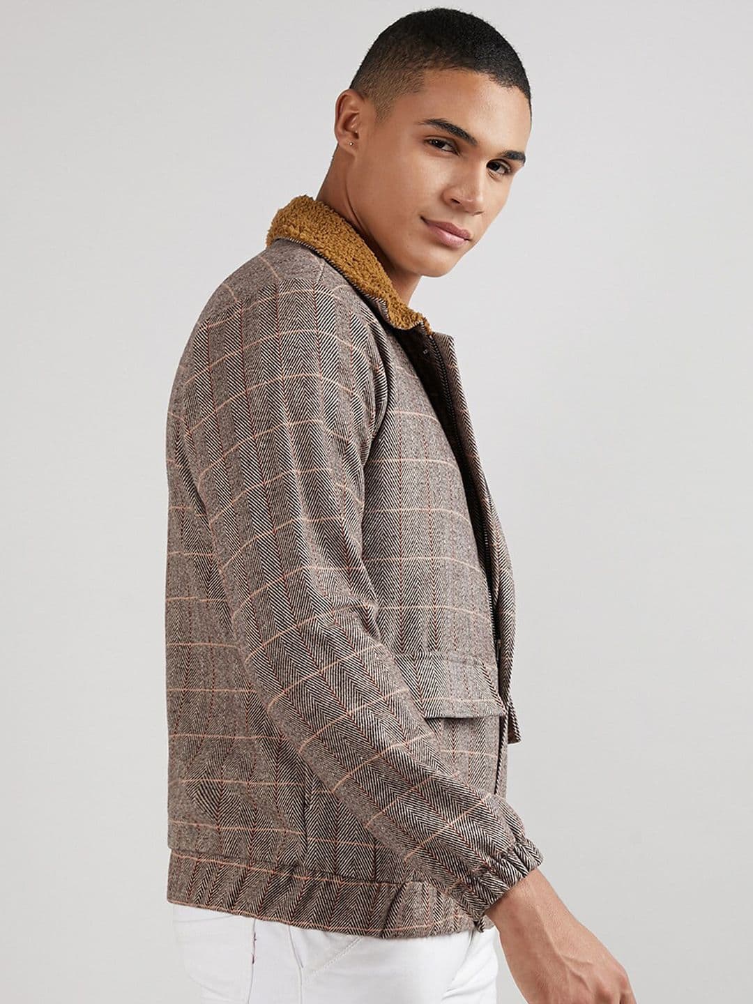 CAHOOT Campus Sutra Men Tartan Checked Cotton Tailored Jacket - view 1