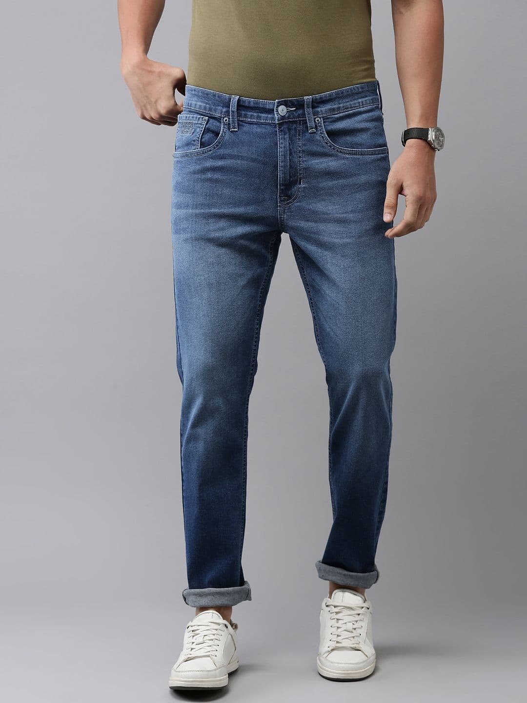 U.S. Polo Assn. Denim Co. Men Skinny Fit Heavy Fade Stretchable Jeans - view 1