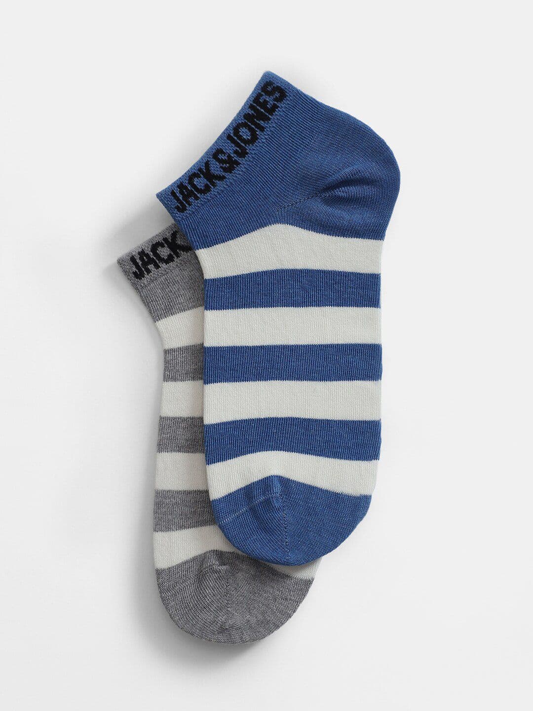 Jack & Jones Men Pack Of 2 Striped Ankle Length Socks - view 1