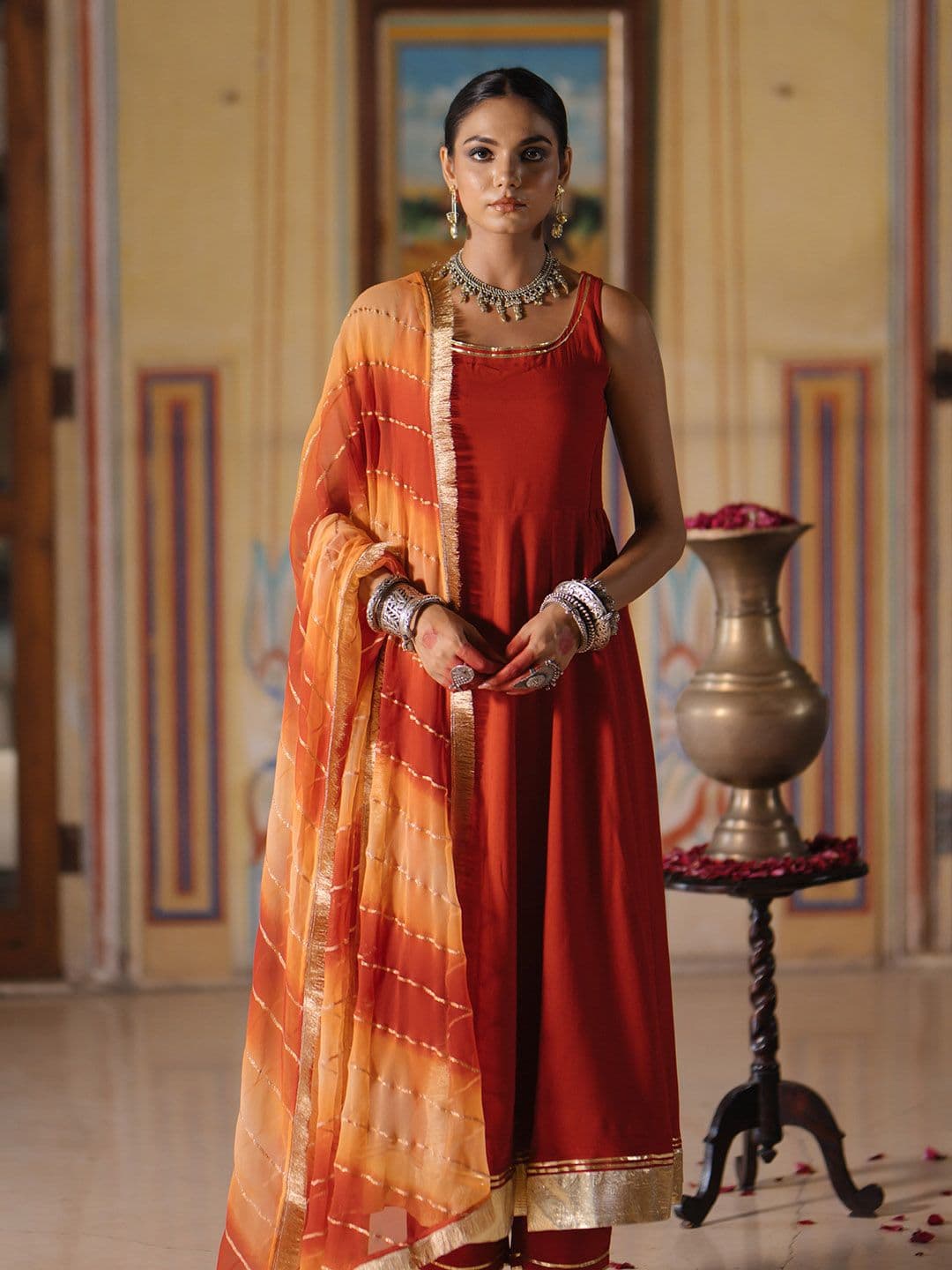 anayna Women Regular Gotta Patti Kurta with Trousers & Dupatta - view 1