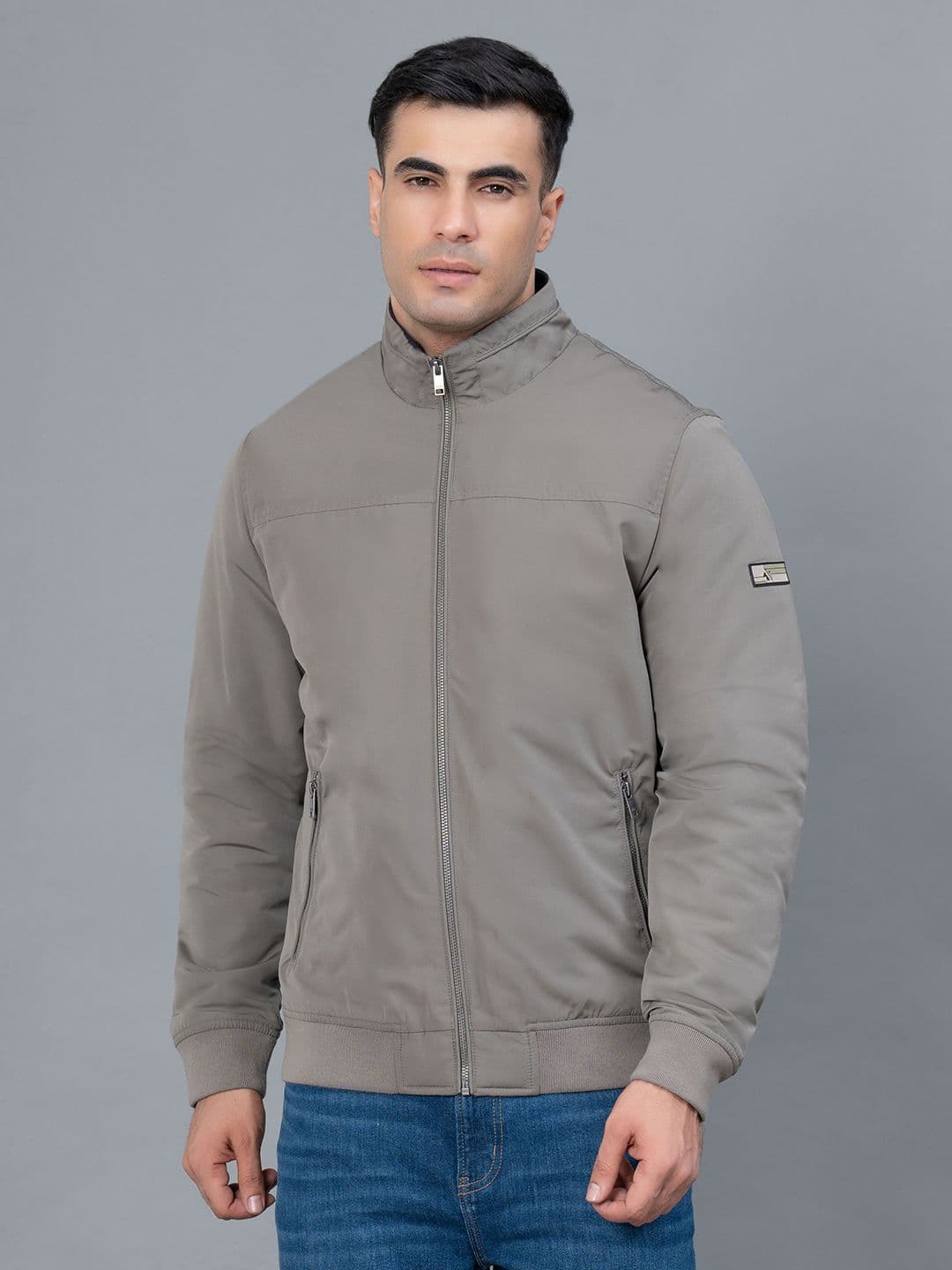 Red Tape Mock Collar Padded Jacket - view 1