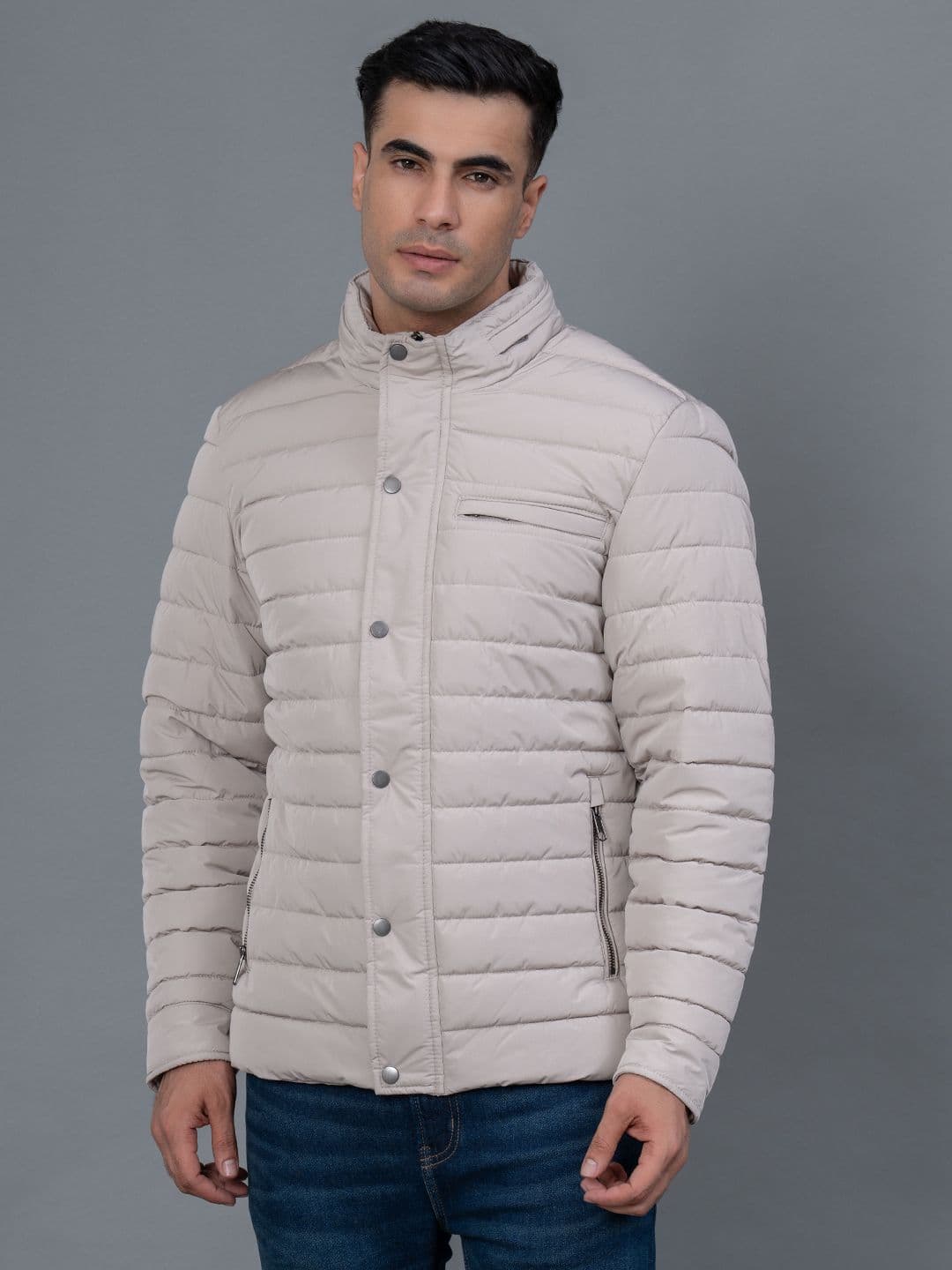 Red Tape Men Stand Collar Padded Jacket - view 1