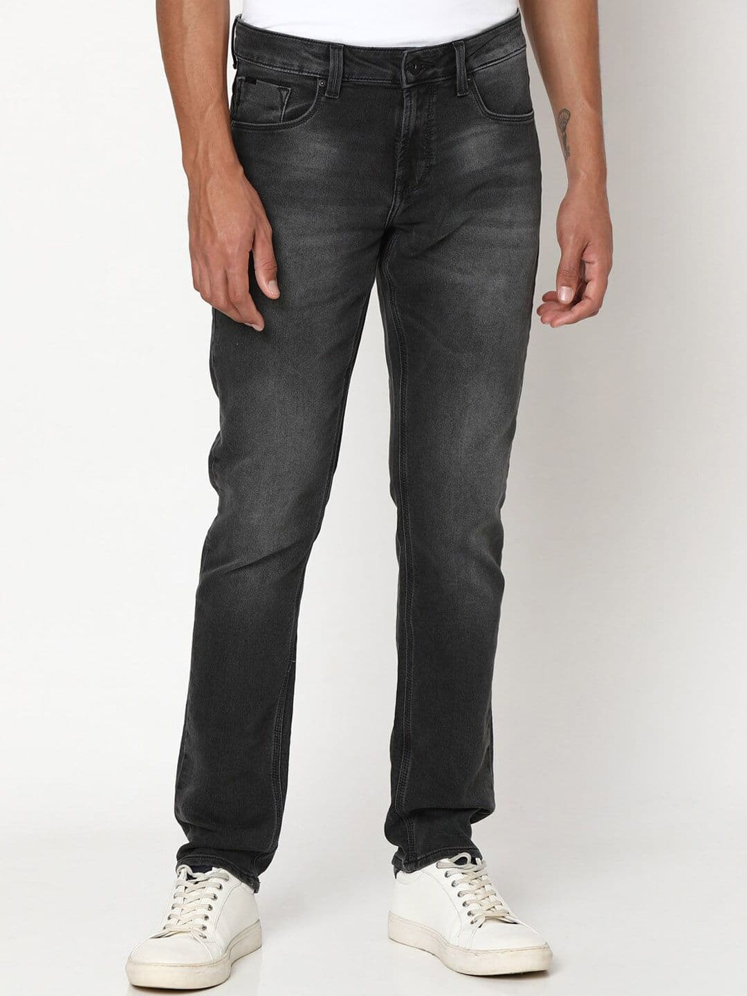 SPYKAR Men Slim Fit Low-Rise Light Fade Dark Shade Clean Look Stretchable Jeans - view 1