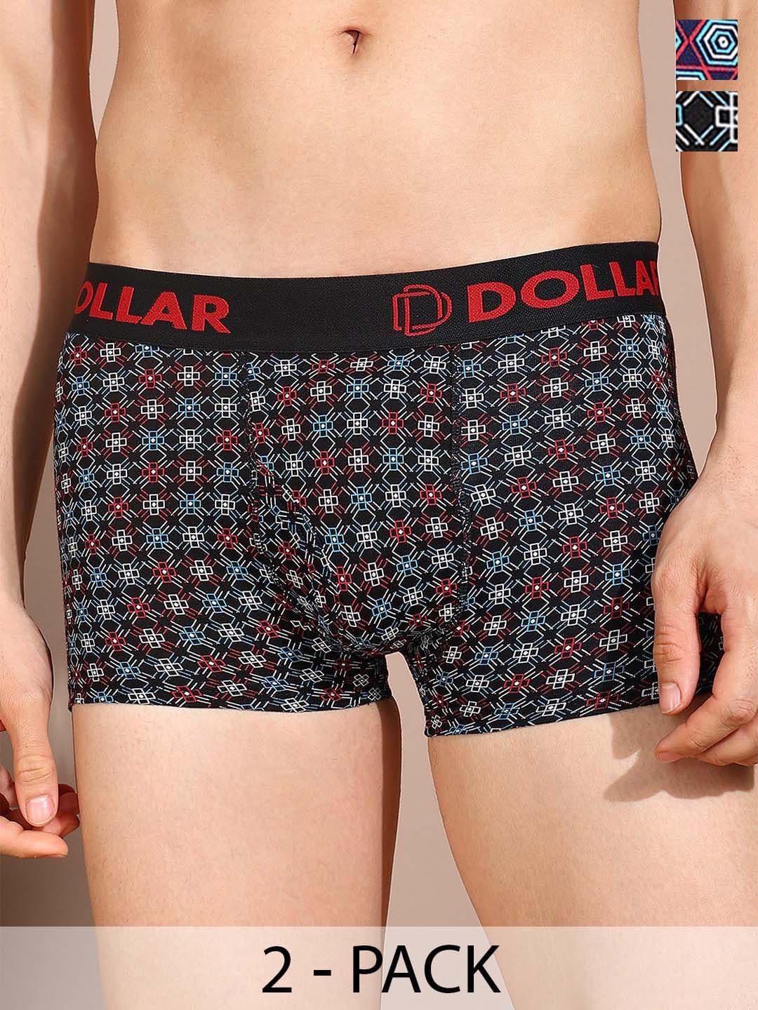 Dollar Bigboss Men Printed Pack of 2 Cotton Spandex Trunk - view 1
